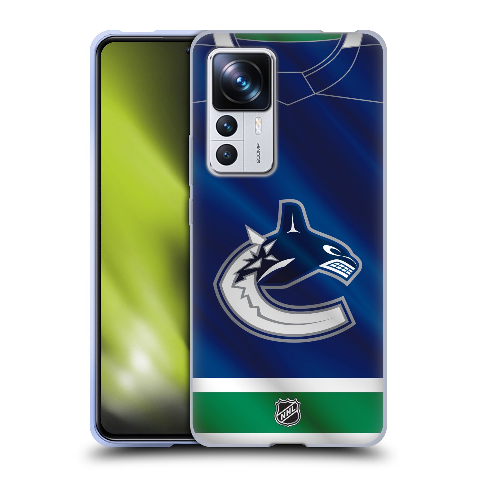Silikonové pouzdro na mobil Xiaomi 12T / 12T Pro - NHL - Dres Vancouver Canucks (Silikonový kryt, obal, pouzdro na mobilní telefon Xiaomi 12T / 12T Pro s licencovaným motivem NHL - Dres Vancouver Canucks)