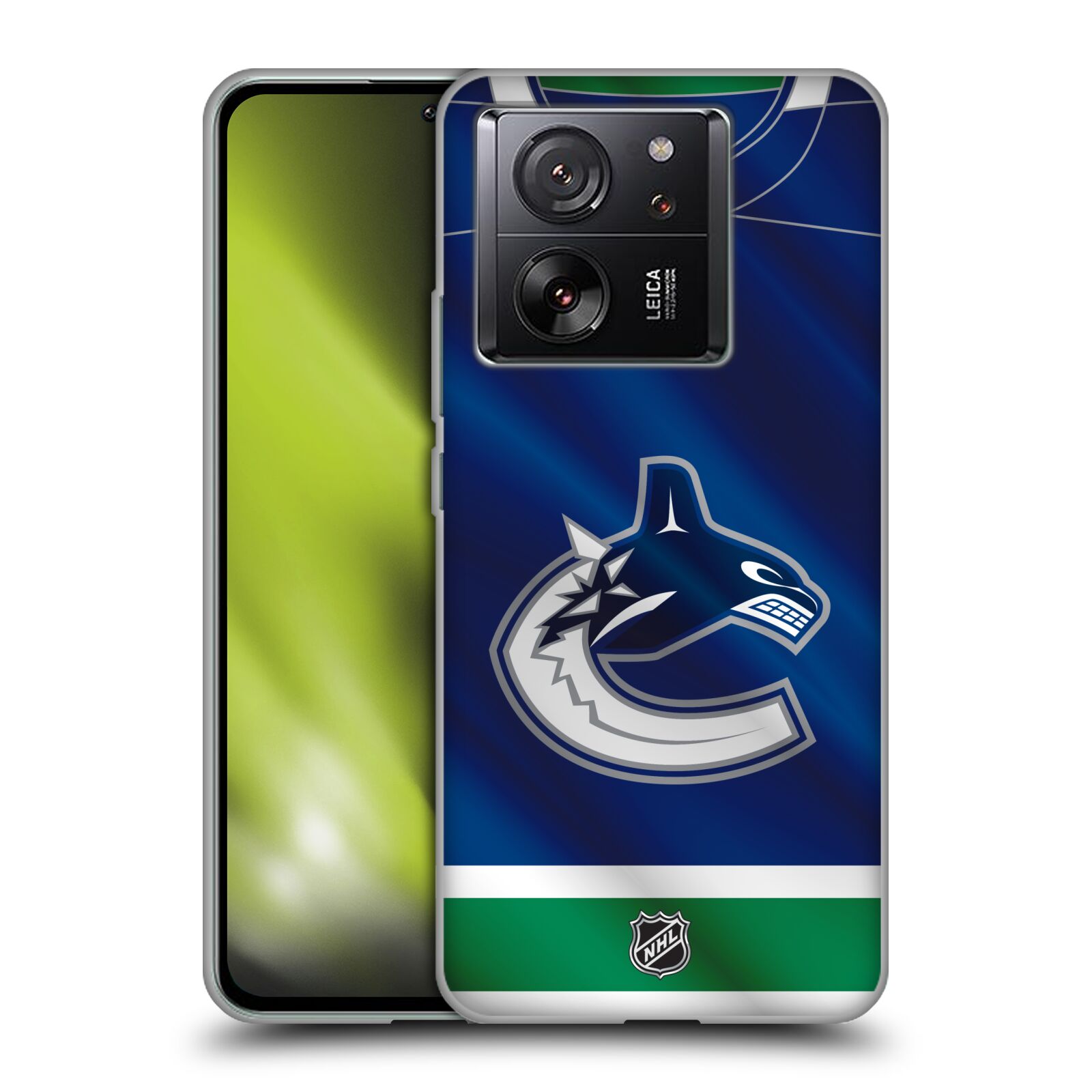 Silikonové pouzdro na mobil Xiaomi 13T / 13T Pro - NHL - Dres Vancouver Canucks (Silikonový kryt, obal, pouzdro na mobilní telefon Xiaomi 13T / 13T Pro s licencovaným motivem NHL - Dres Vancouver Canucks)