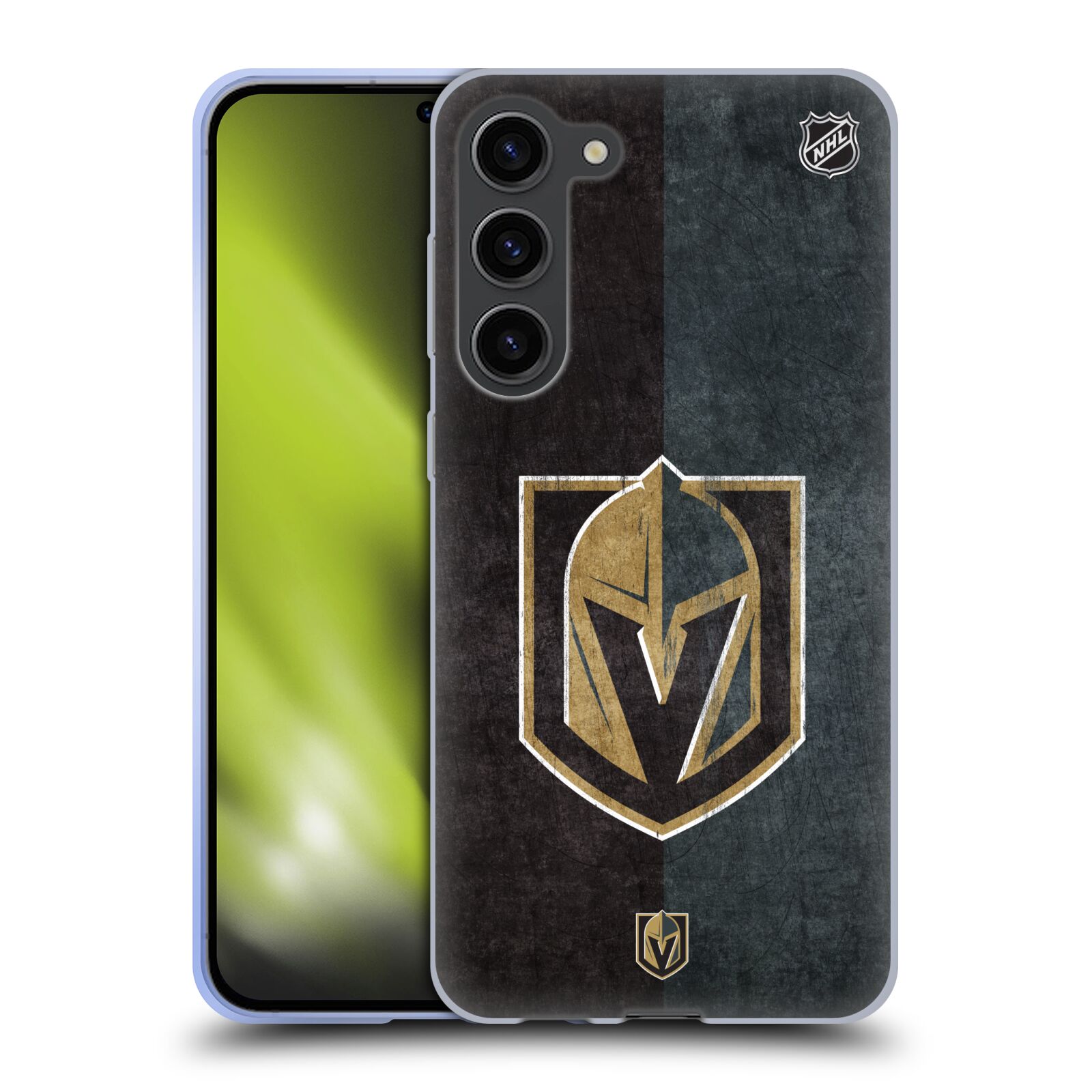 Silikonové pouzdro na mobil Samsung Galaxy S23 Plus - NHL - Půlené logo Vegas Golden Knights (Silikonový kryt, obal, pouzdro na mobilní telefon Samsung Galaxy S23 Plus s licencovaným motivem NHL - Půlené logo Vegas Golden Knights)