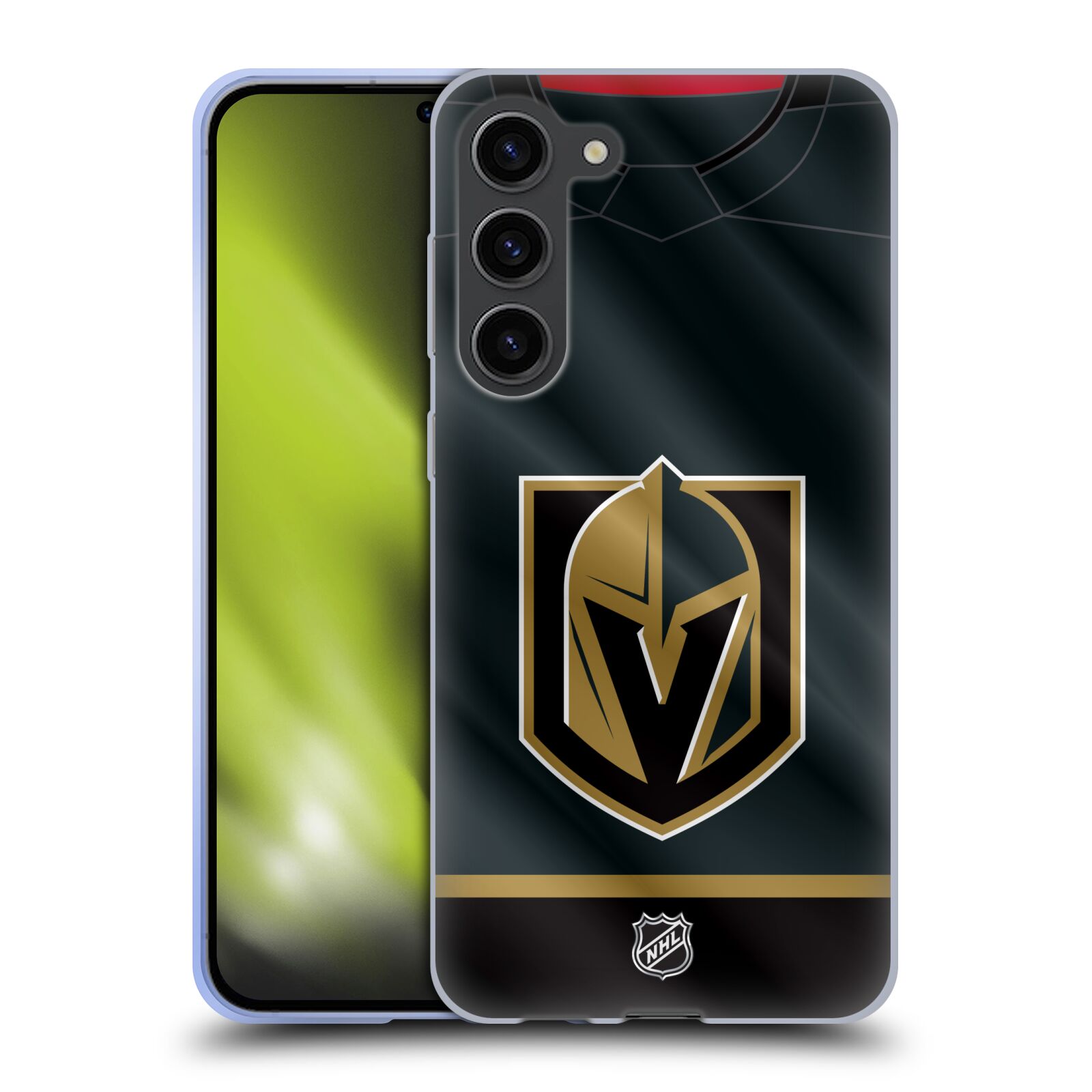Silikonové pouzdro na mobil Samsung Galaxy S23 Plus - NHL - Dres Vegas Golden Knights (Silikonový kryt, obal, pouzdro na mobilní telefon Samsung Galaxy S23 Plus s licencovaným motivem NHL - Dres Vegas Golden Knights)