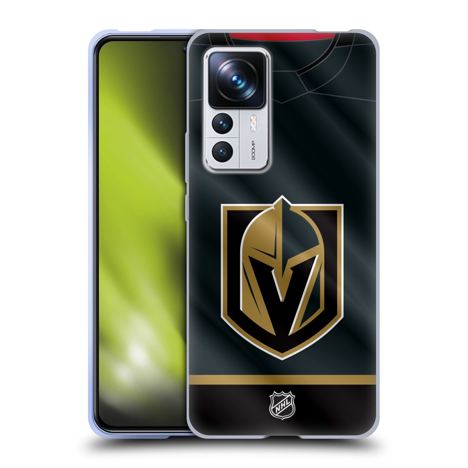 Silikonové pouzdro na mobil Xiaomi 12T / 12T Pro - NHL - Dres Vegas Golden Knights (Silikonový kryt, obal, pouzdro na mobilní telefon Xiaomi 12T / 12T Pro s licencovaným motivem NHL - Dres Vegas Golden Knights)