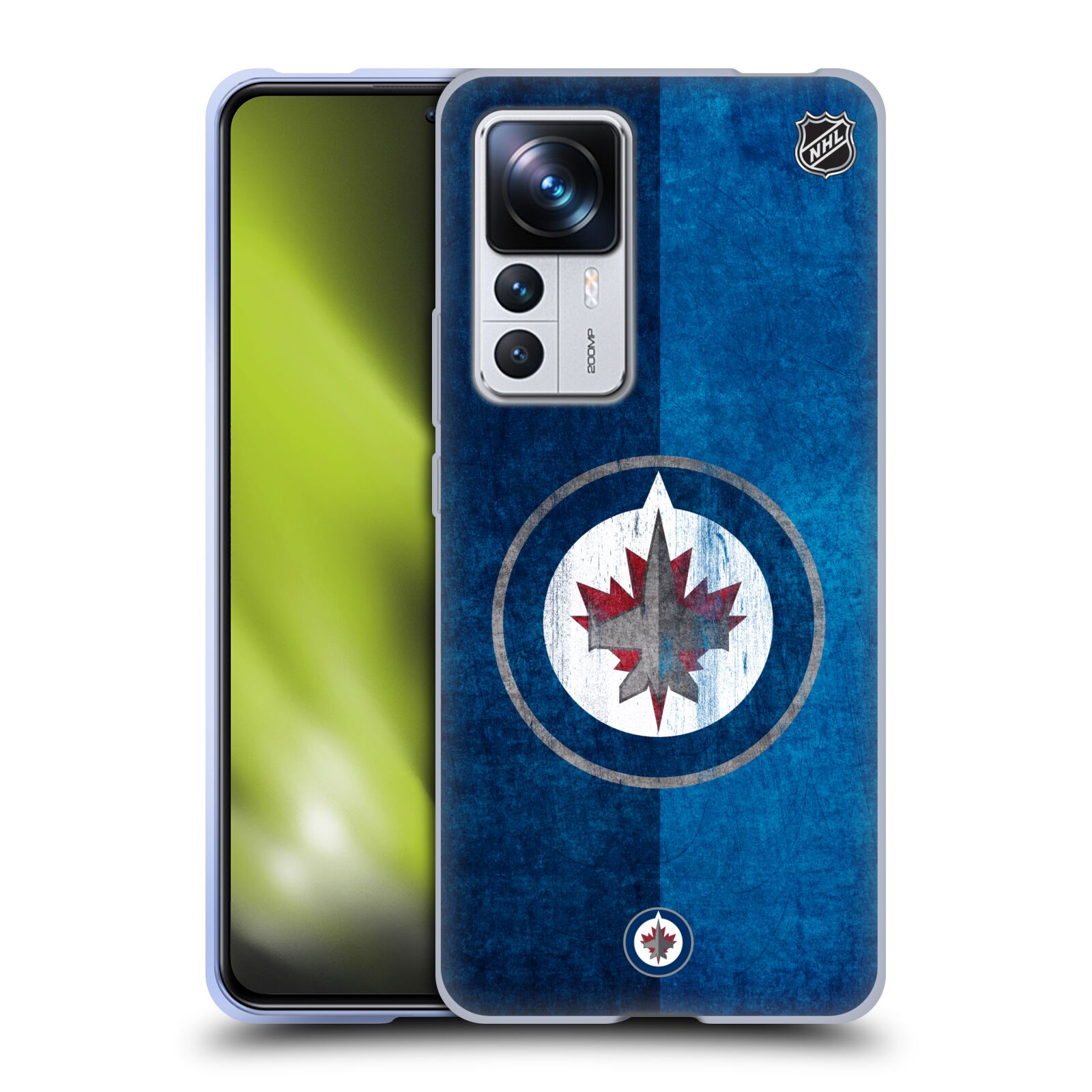 Silikonové pouzdro na mobil Xiaomi 12T / 12T Pro - NHL - Půlené logo Winnipeg Jets (Silikonový kryt, obal, pouzdro na mobilní telefon Xiaomi 12T / 12T Pro s licencovaným motivem NHL - Půlené logo Winnipeg Jets)