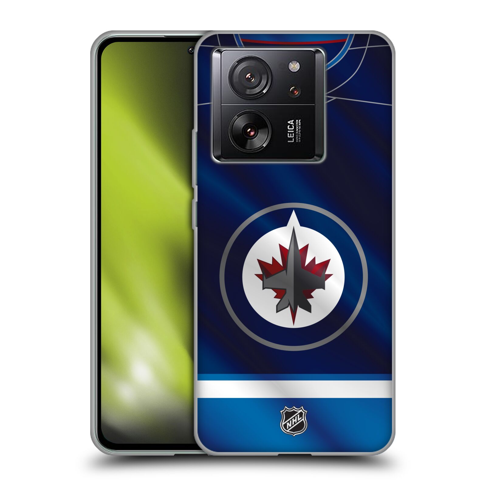 Silikonové pouzdro na mobil Xiaomi 13T / 13T Pro - NHL - Dres Winnipeg Jets (Silikonový kryt, obal, pouzdro na mobilní telefon Xiaomi 13T / 13T Pro s licencovaným motivem NHL - Dres Winnipeg Jets)