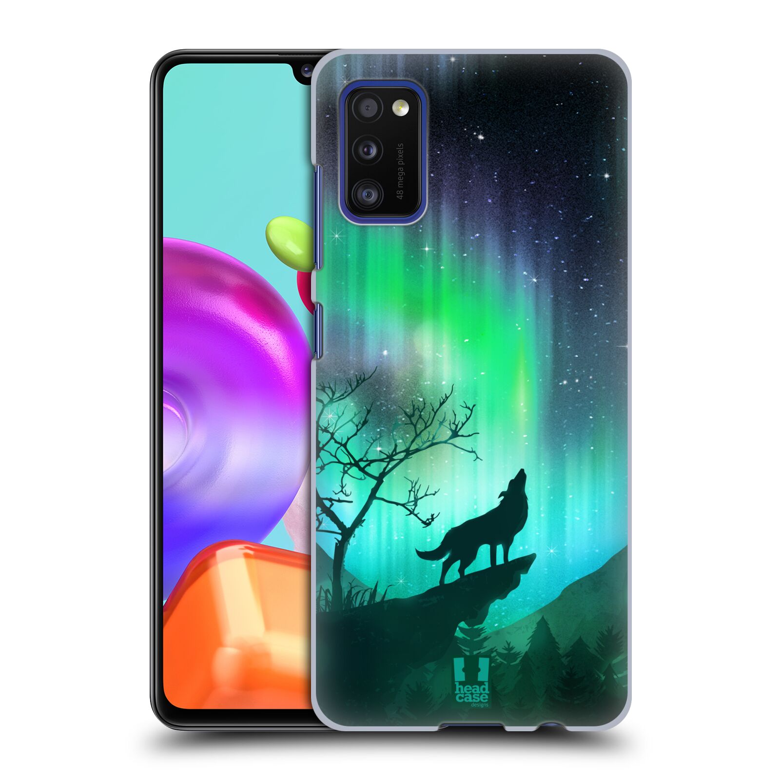 Plastové pouzdro na mobil Samsung Galaxy A41 - Head Case - POLÁRNÍ ZÁŘE VLK