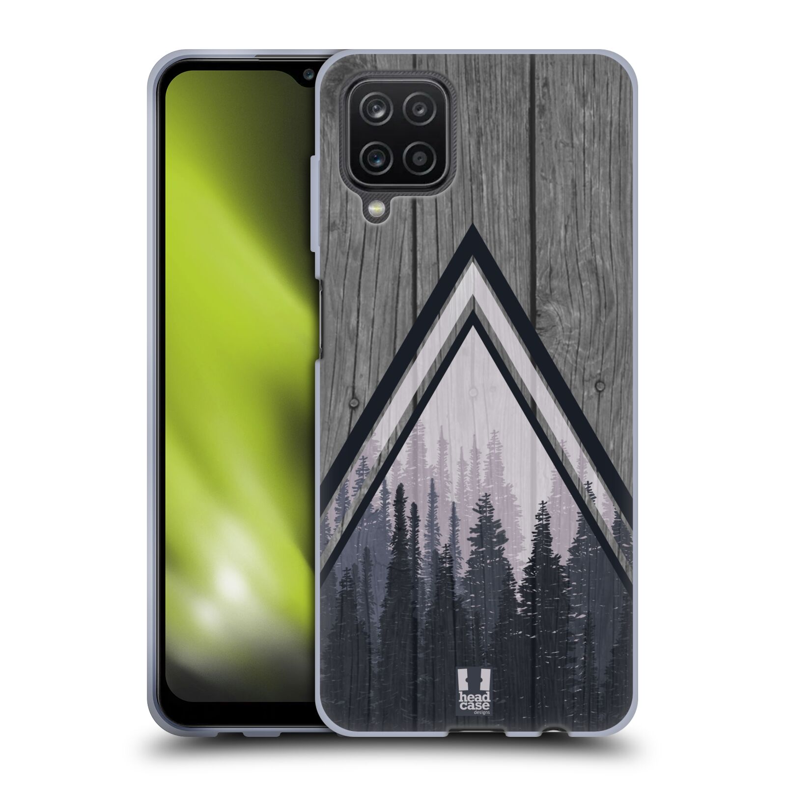 Silikonové pouzdro na mobil Samsung Galaxy A12 - Head Case - Dřevo a temný les (Silikonový kryt, obal, pouzdro na mobilní telefon Samsung Galaxy A12 s motivem Dřevo a temný les)