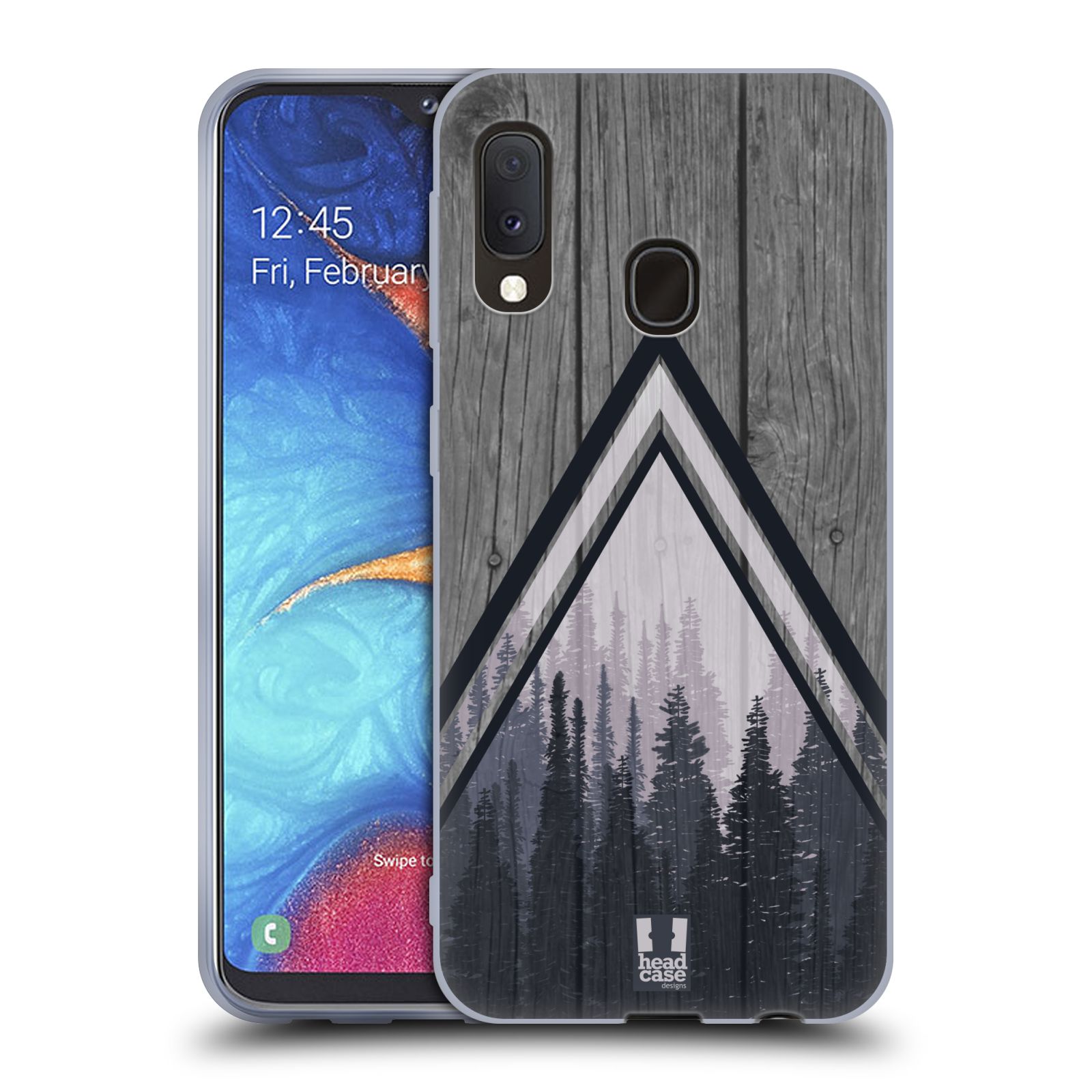 Silikonové pouzdro na mobil Samsung Galaxy A20e - Head Case - Dřevo a temný les (Silikonový kryt, obal, pouzdro na mobilní telefon Samsung Galaxy A20e A202F Dual SIM s motivem Dřevo a temný les)