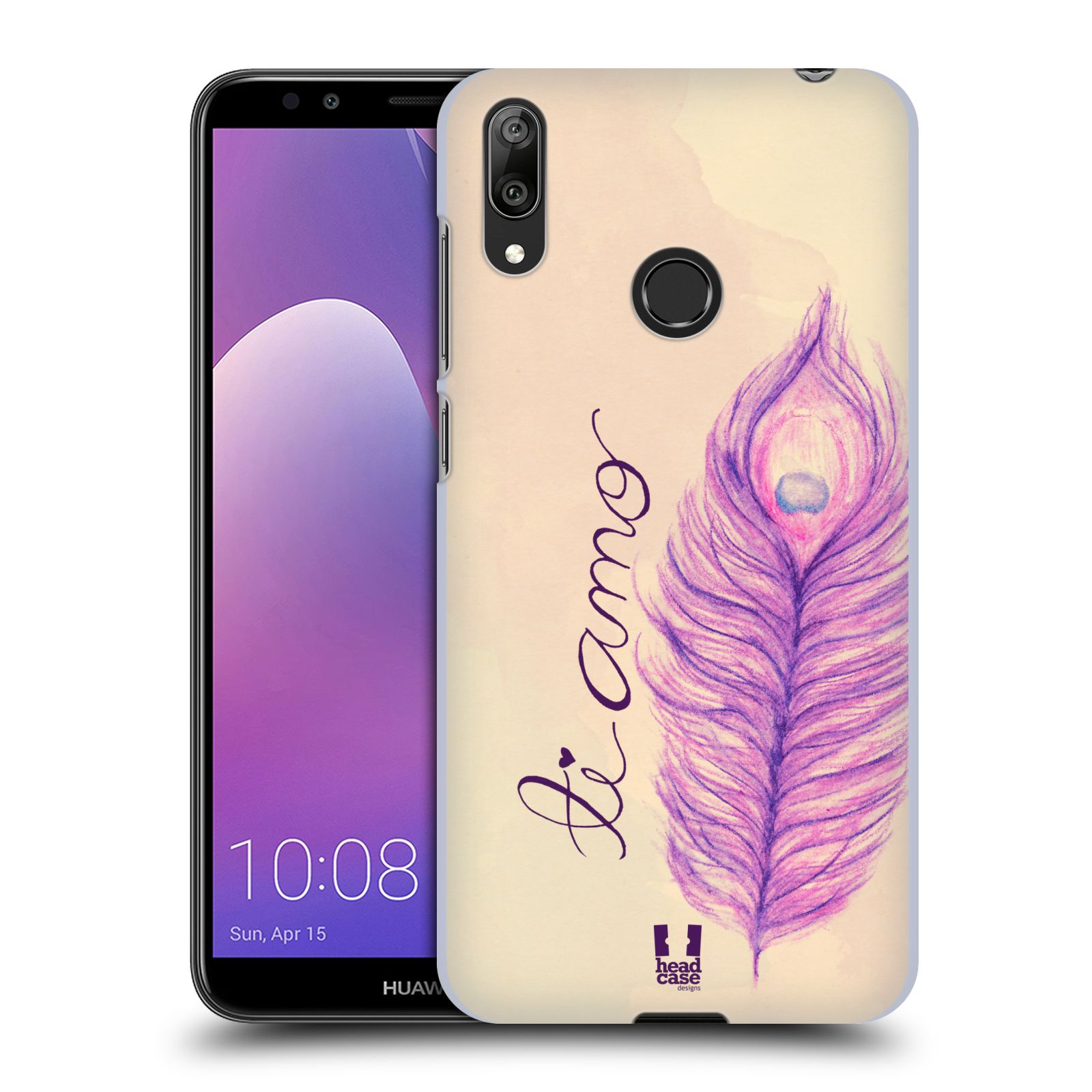 Plastové pouzdro na mobil Huawei Y7 (2019) - Head Case - PÍRKA TI AMO (Plastový kryt, pouzdro, obal na mobilní telefon Huawei Y7 2019 s motivem PÍRKA TI AMO)