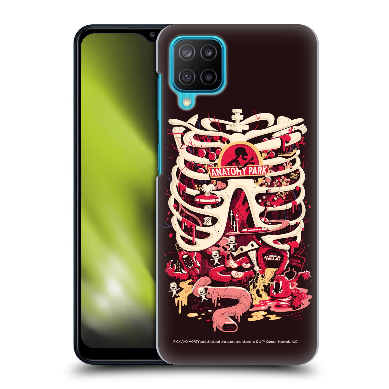 Plastové pouzdro na mobil Samsung Galaxy M12 - Rick And Morty - Anatomy Park (Plastový kryt, pouzdro, obal na mobilní telefon Samsung Galaxy M12 (SM-M127F) s licencovaným motivem Rick And Morty - Anatomy Park)