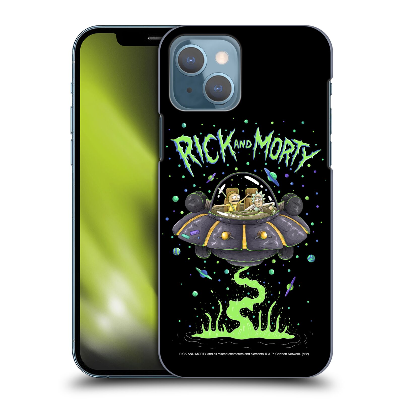 Plastové pouzdro na mobil Apple iPhone 13 - Rick And Morty - Space Cruiser - výprodej