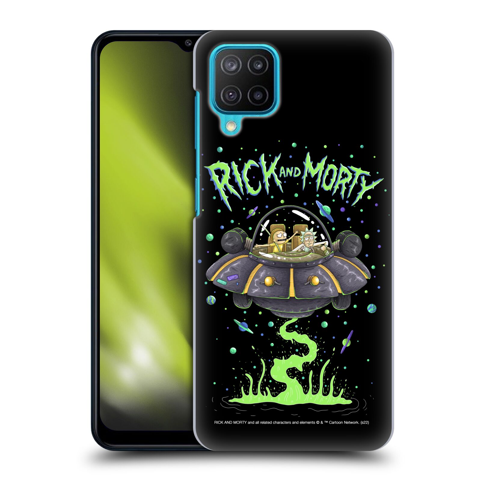 Plastové pouzdro na mobil Samsung Galaxy M12 - Rick And Morty - Space Cruiser (Plastový kryt, pouzdro, obal na mobilní telefon Samsung Galaxy M12 (SM-M127F) s licencovaným motivem Rick And Morty - Space Cruiser)