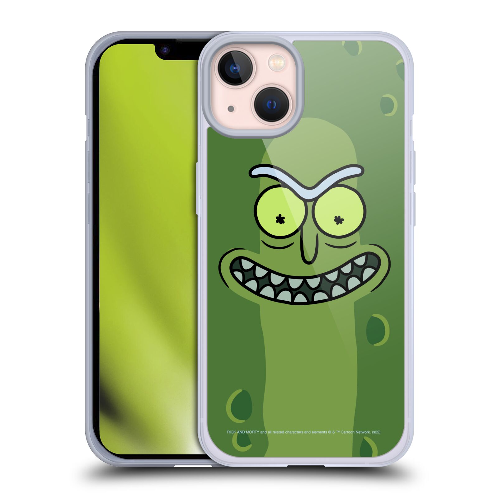 Silikonové pouzdro na mobil Apple iPhone 13 - Rick And Morty - Pickle Rick (Silikonový kryt, obal, pouzdro na mobilní telefon Apple iPhone 13 s licencovaným motivem Rick And Morty - Pickle Rick)