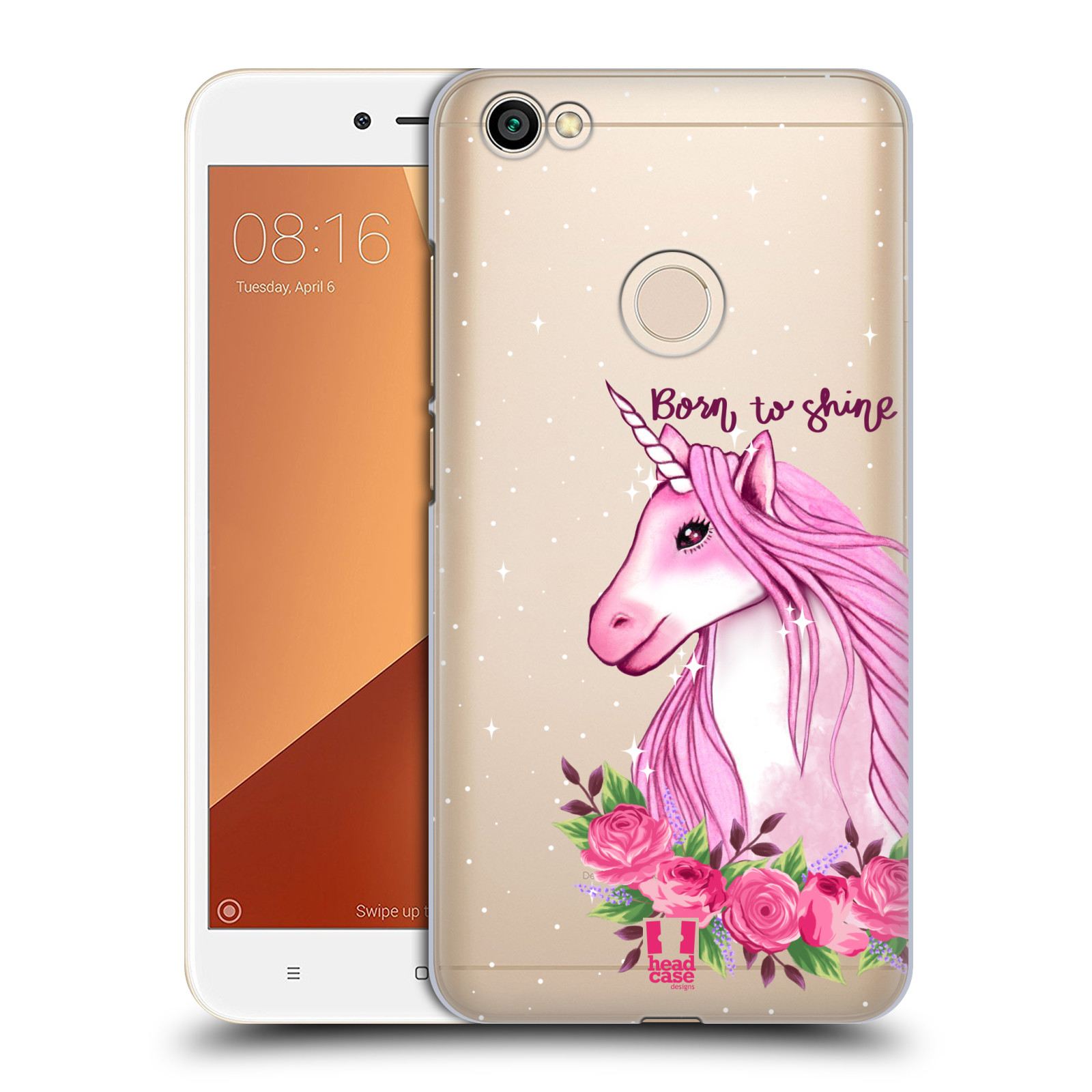 Pouzdra Xiaomi Plastová pouzdra Plastové pouzdro na mobil Xiaomi Redmi Note 5A Head Case Jednorožec Born to shine