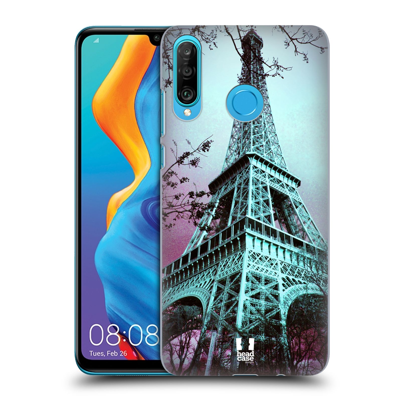 Plastové pouzdro na mobil Huawei P30 Lite - Head Case - RŮŽOVOMODRÁ AIFELOVKA (Plastový kryt, pouzdro, obal na mobilní telefon Huawei P30 Lite Dual Sim (MAR-L01A, MAR-L21A, MAR-LX1A) s motivem RŮŽOVOMODRÁ AIFELOVKA)