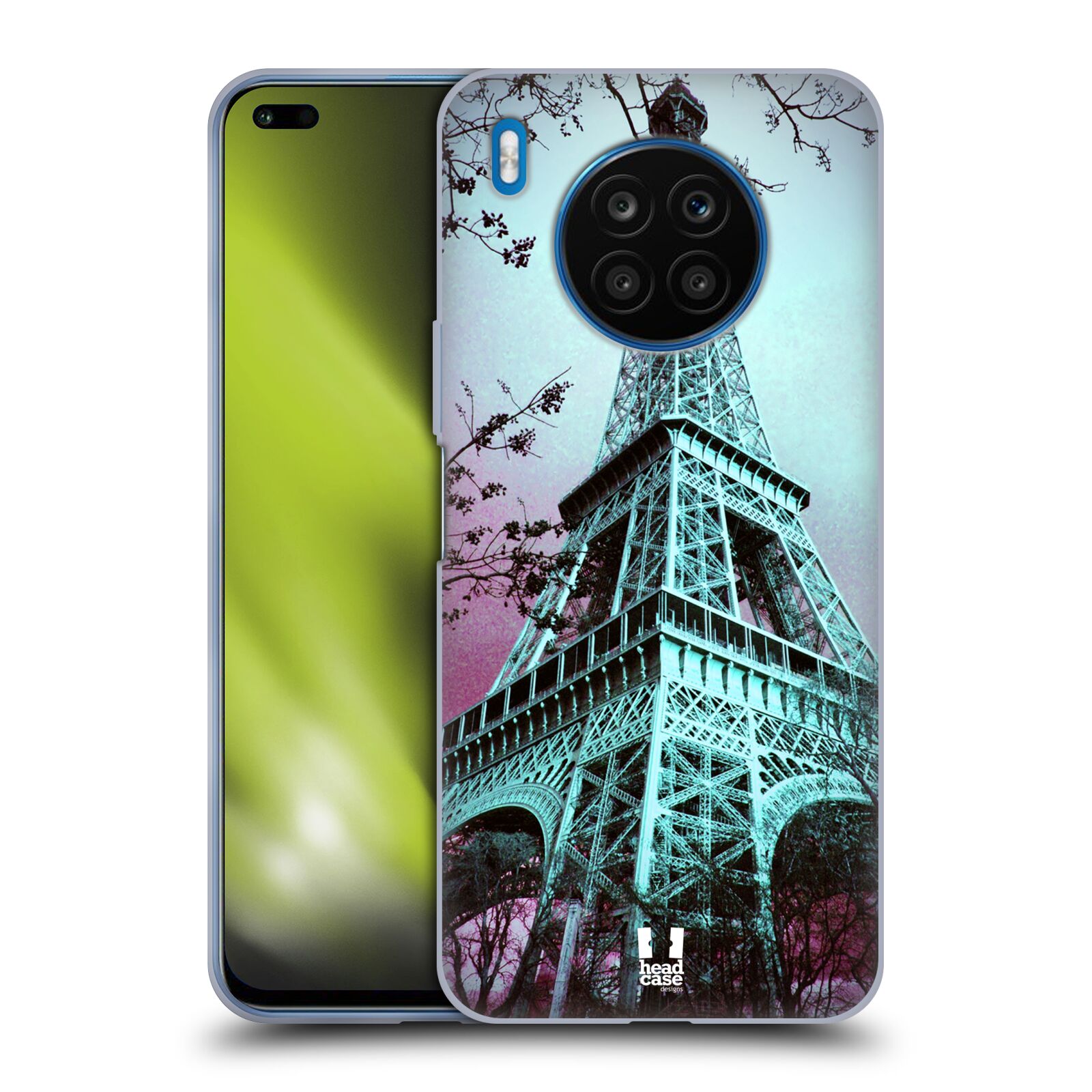 Silikonové pouzdro na mobil Huawei Nova 8i / Honor 50 Lite - Head Case -  RŮŽOVOMODRÁ AIFELOVKA