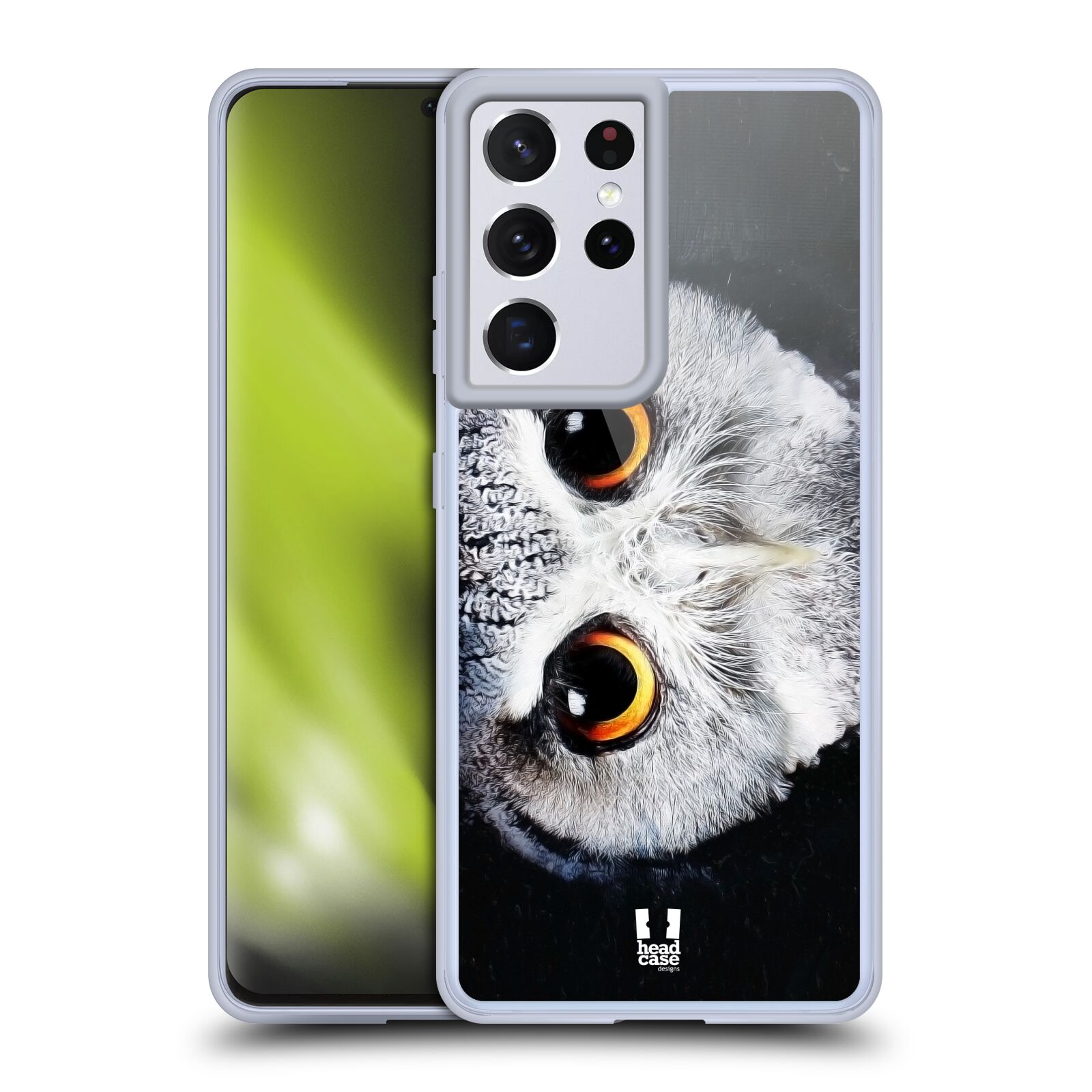 Silikonové pouzdro na mobil Samsung Galaxy S21 Ultra 5G - Head Case - TVÁŘ SOVA
