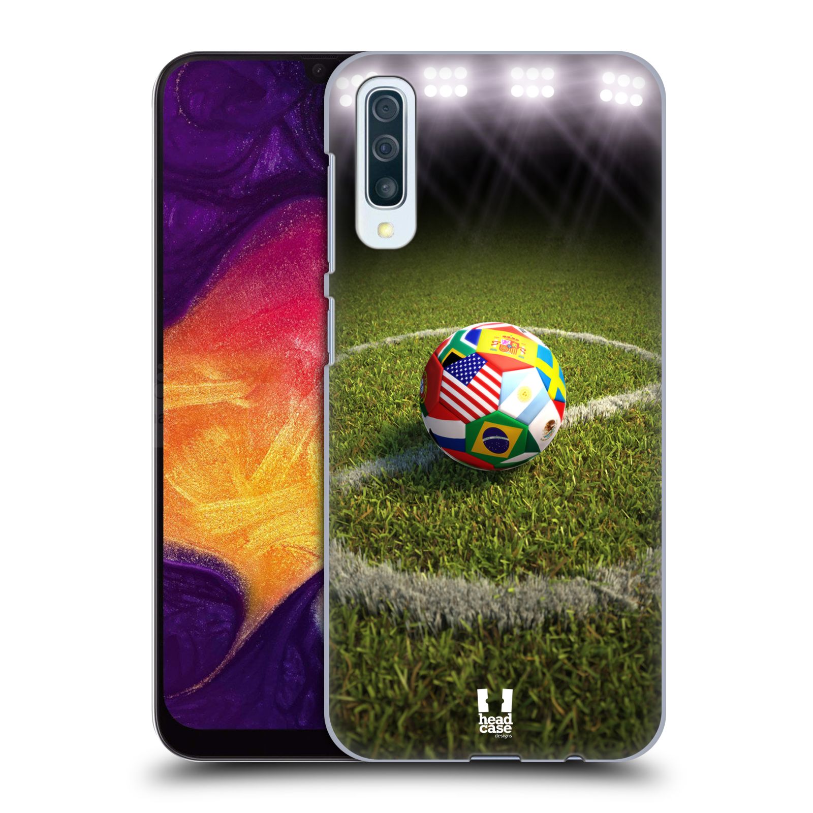 Plastové pouzdro na mobil Samsung Galaxy A50 / A30s - Head Case - FOTBALOVÝ MÍČ ZEMÍ (Plastový kryt, pouzdro, obal na mobilní telefon Samsung Galaxy A50 / A30s z roku 2019 s motivem FOTBALOVÝ MÍČ ZEMÍ)