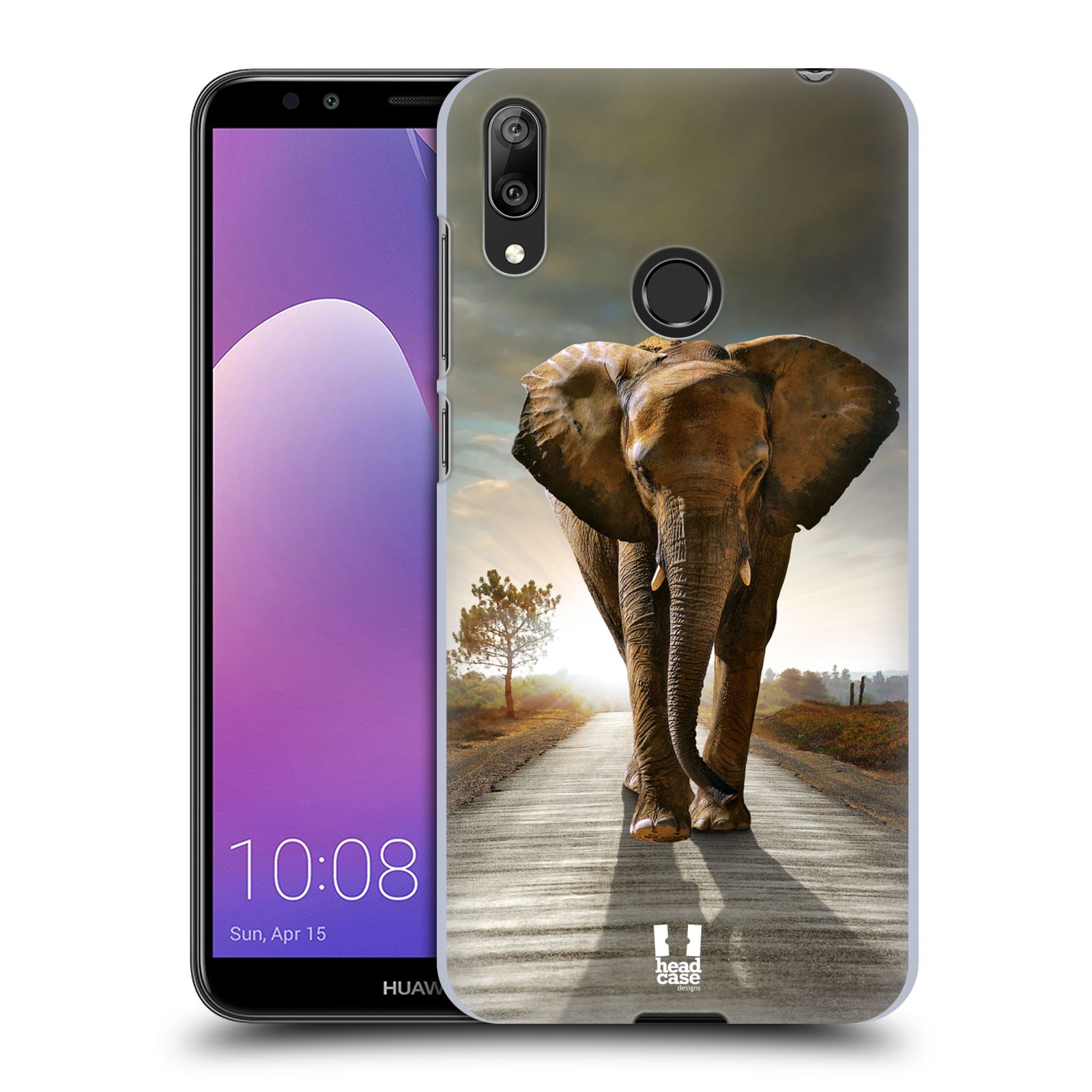 Plastové pouzdro na mobil Huawei Y7 (2019) - Head Case - DIVOČINA – SLON (Plastový kryt, pouzdro, obal na mobilní telefon Huawei Y7 2019 s motivem DIVOČINA – SLON)