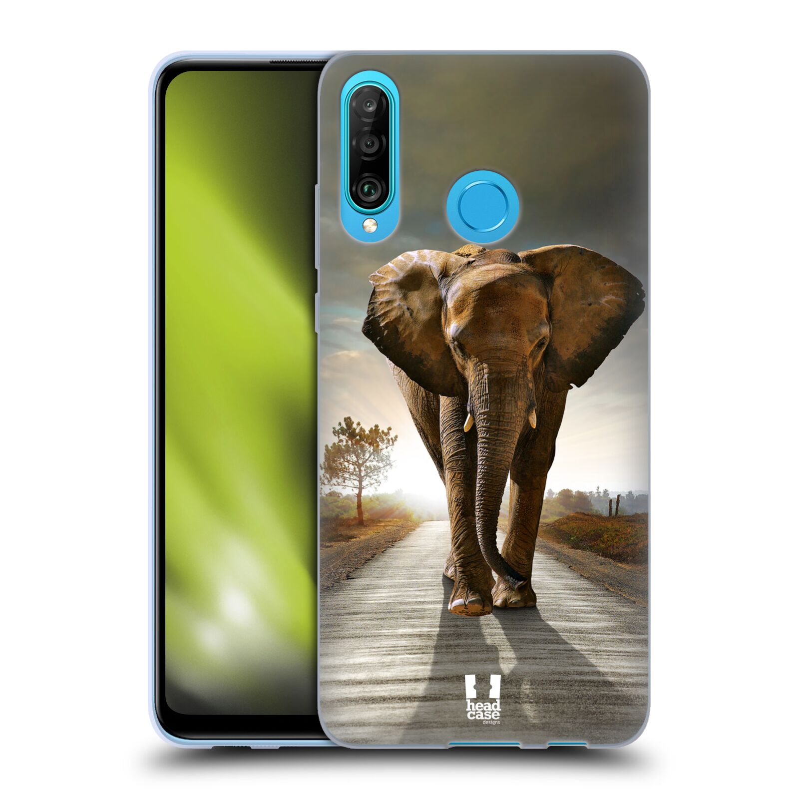 Silikonové pouzdro na mobil Huawei P30 Lite - Head Case - DIVOČINA – SLON (Silikonový kryt, obal, pouzdro na mobilní telefon Huawei P30 Lite Dual Sim (MAR-L01A, MAR-L21A, MAR-LX1A) s motivem DIVOČINA – SLON)