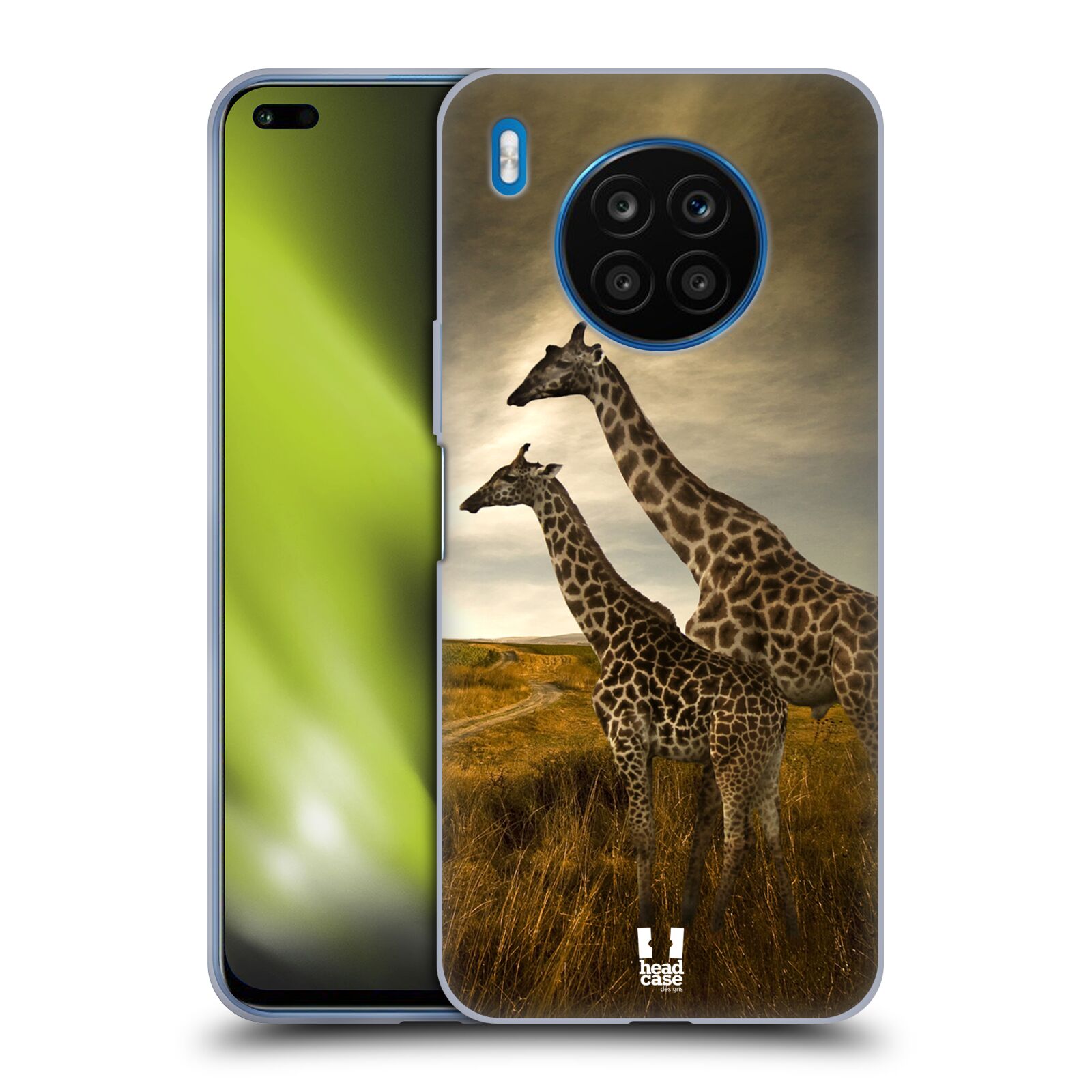 Silikonové pouzdro na mobil Huawei Nova 8i / Honor 50 Lite - Head Case - DIVOČINA – ŽIRAFY