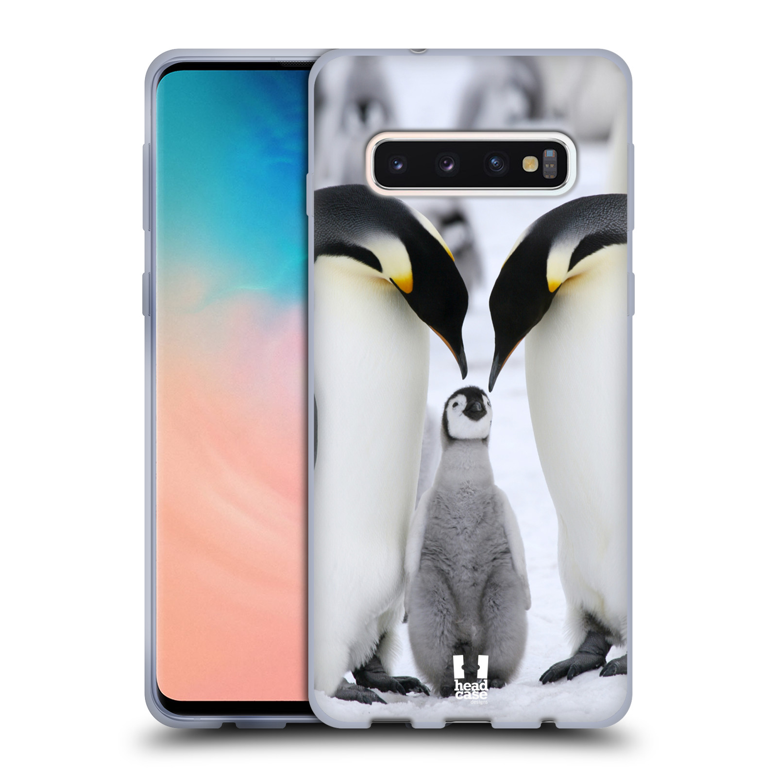 Silikonové pouzdro na mobil Samsung Galaxy S10 - Head Case - DIVOČINA – TUČŇÁCI (Silikonový kryt, obal, pouzdro na mobilní telefon Samsung Galaxy S10 SM-G973 s motivem DIVOČINA – TUČŇÁCI)