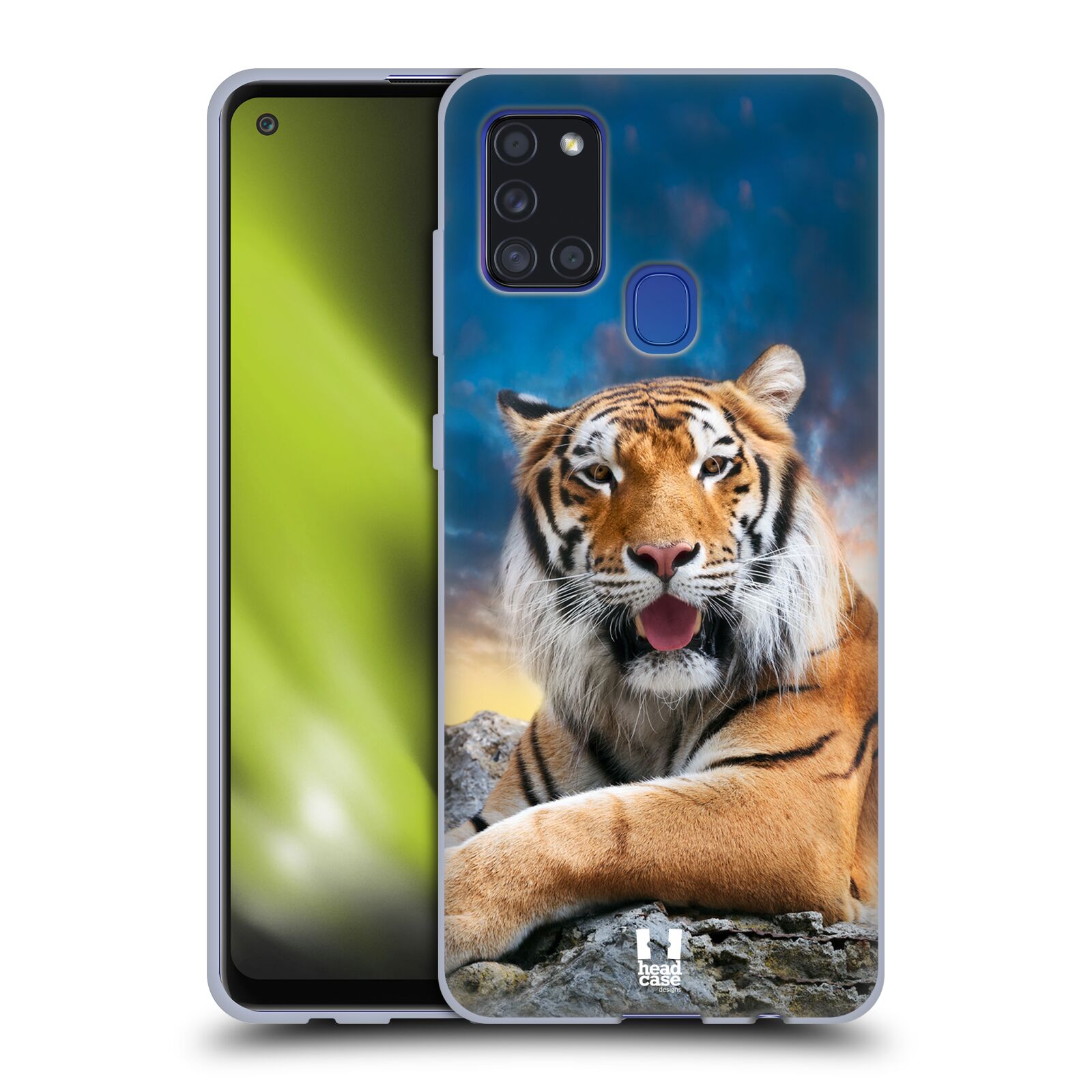 Silikonové pouzdro na mobil Samsung Galaxy A21s - Head Case - DIVOČINA – TYGR