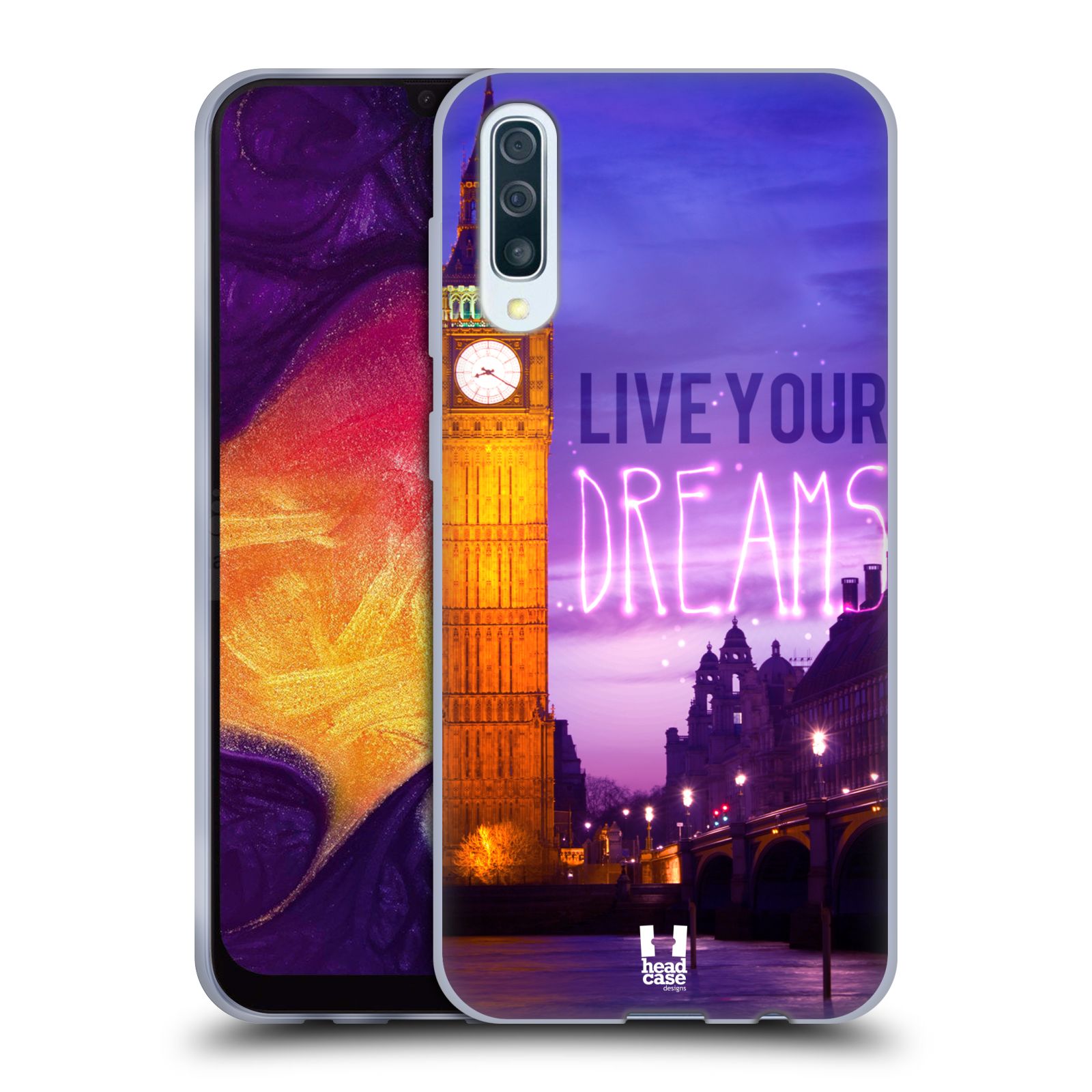 Silikonové pouzdro na mobil Samsung Galaxy A50 / A30s - Head Case - DREAMS (Silikonový kryt, obal, pouzdro na mobilní telefon Samsung Galaxy A50 / A30s z roku 2019 s motivem DREAMS)