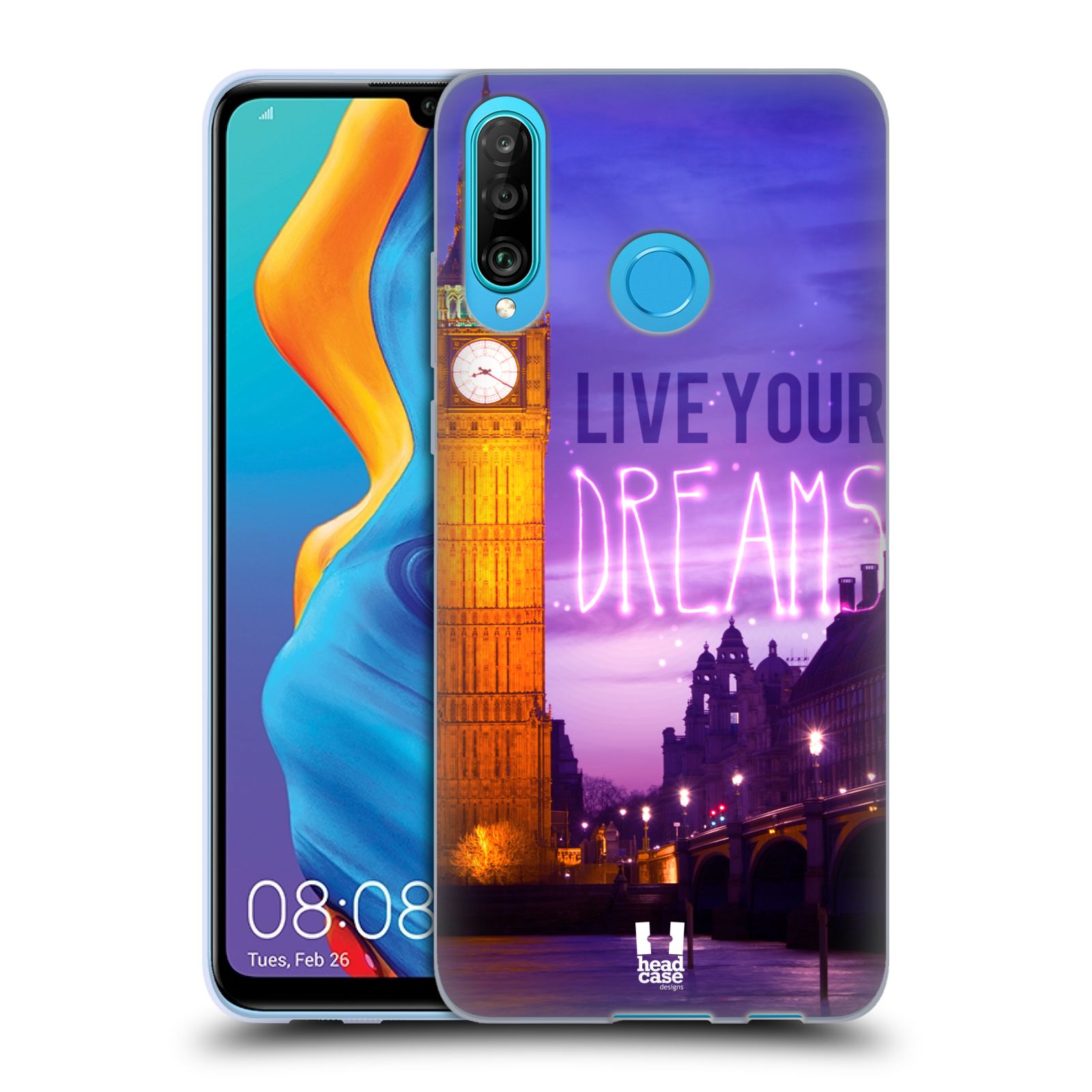 Silikonové pouzdro na mobil Huawei P30 Lite - Head Case - DREAMS (Silikonový kryt, obal, pouzdro na mobilní telefon Huawei P30 Lite Dual Sim (MAR-L01A, MAR-L21A, MAR-LX1A) s motivem DREAMS)