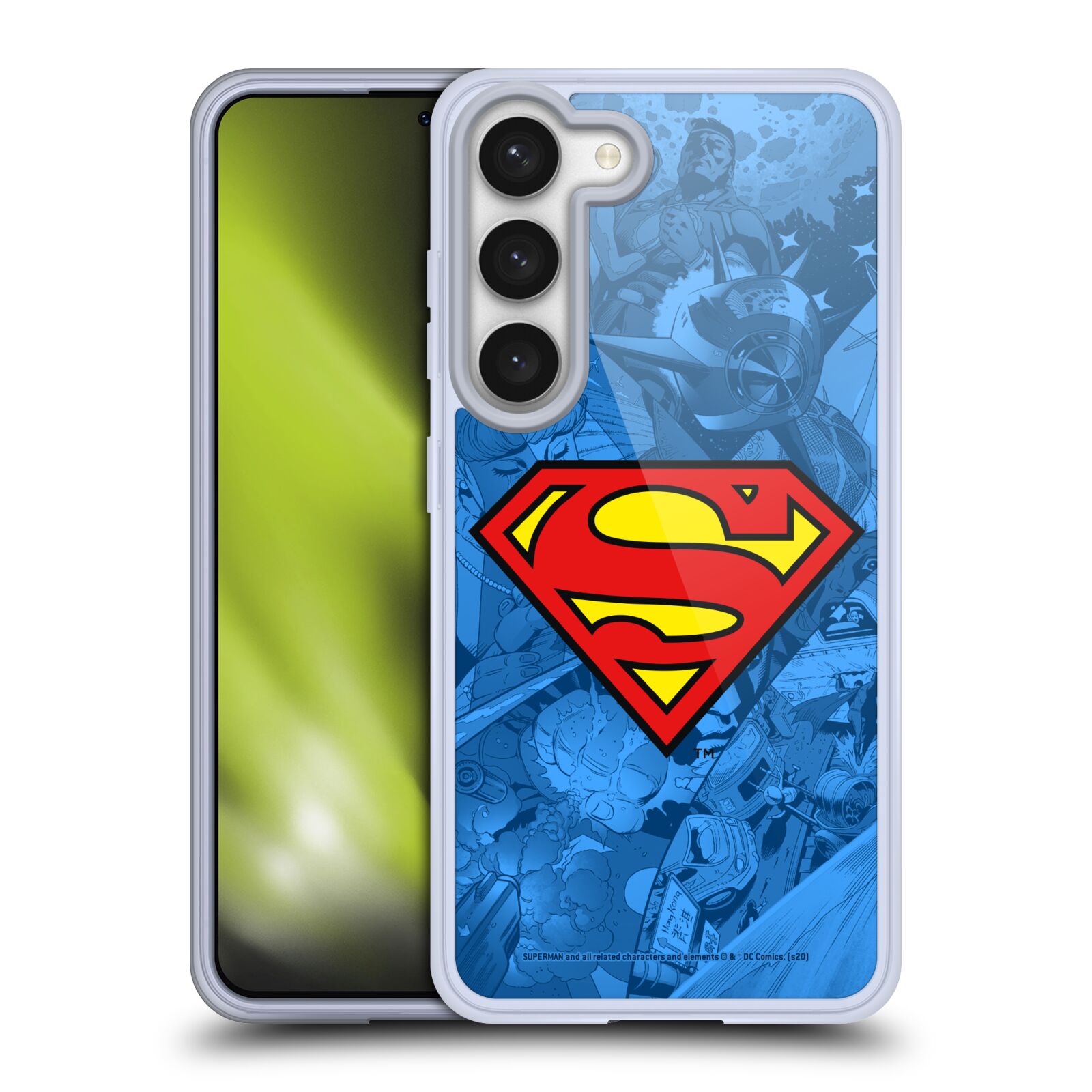 Silikonové pouzdro na mobil Samsung Galaxy S23 - Superman DC Comics Comicbook Art Collage (Silikonový kryt, obal, pouzdro na mobilní telefon Samsung Galaxy S23 s licencovaným motivem Superman DC Comics Comicbook Art Collage)