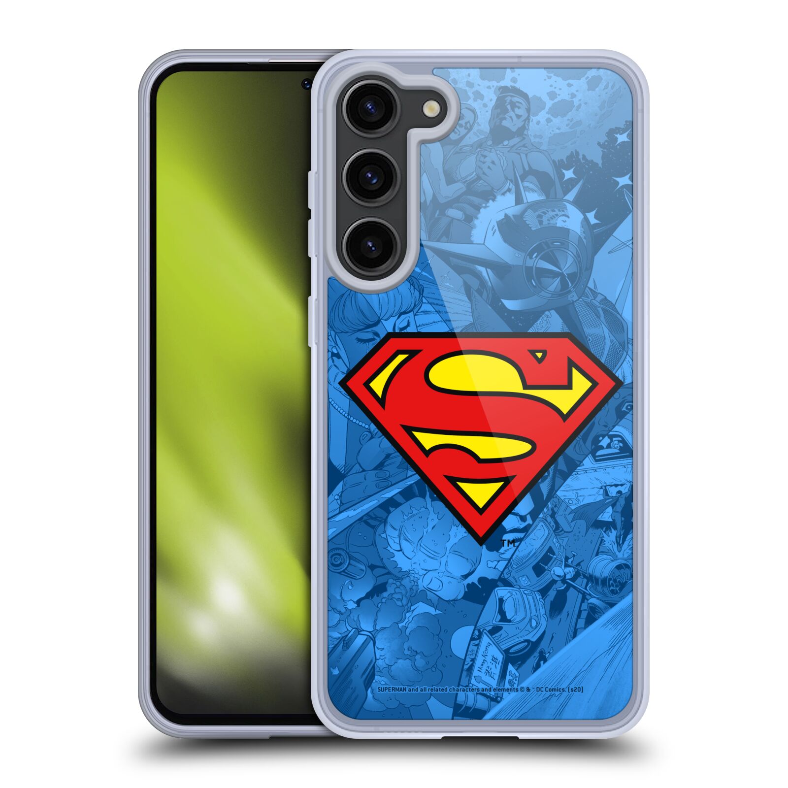Silikonové pouzdro na mobil Samsung Galaxy S23 Plus - Superman DC Comics Comicbook Art Collage (Silikonový kryt, obal, pouzdro na mobilní telefon Samsung Galaxy S23 Plus s licencovaným motivem Superman DC Comics Comicbook Art Collage)