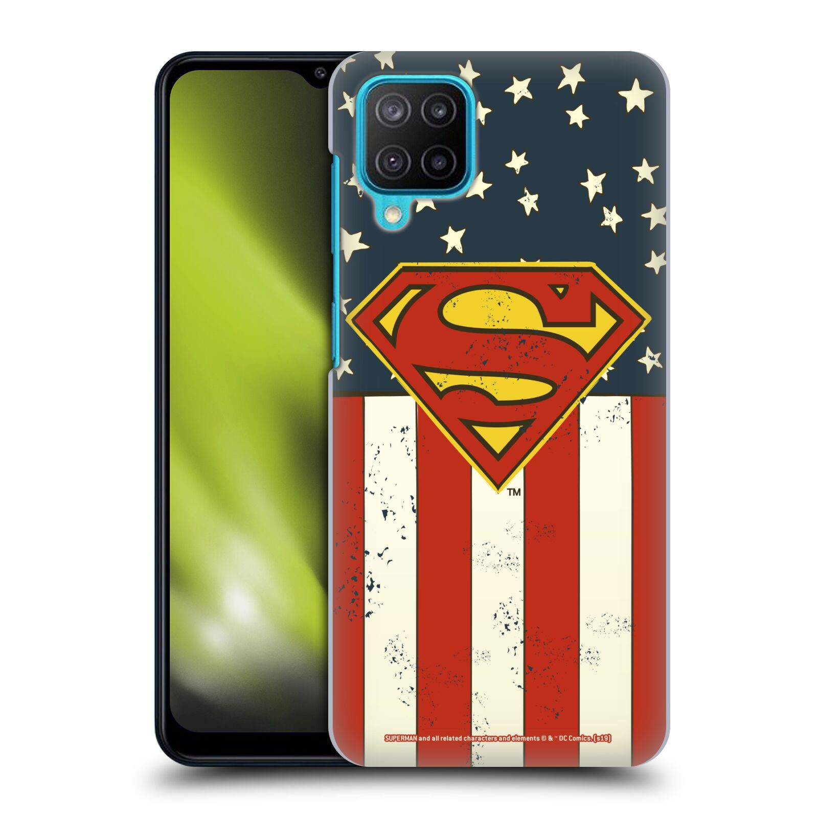 Plastové pouzdro na mobil Samsung Galaxy M12 - Superman DC Comics Logos U.S. Flag