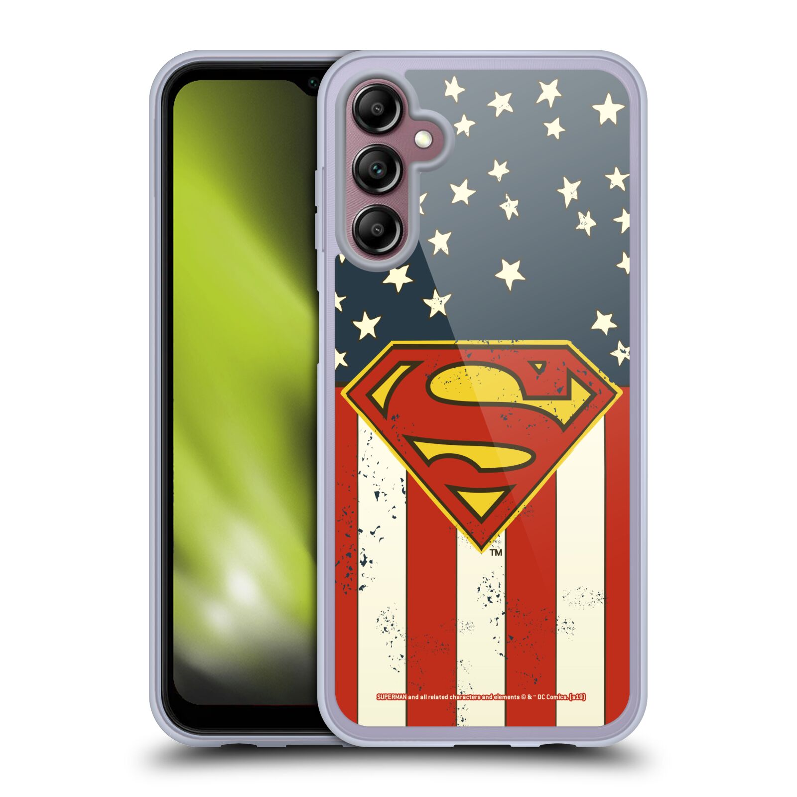 Silikonové pouzdro na mobil Samsung Galaxy A14 5G / LTE - Superman DC Comics Logos U.S. Flag (Silikonový kryt, obal, pouzdro na mobilní telefon Samsung Galaxy A14 5G / LTE s licencovaným motivem Superman DC Comics Logos U.S. Flag)