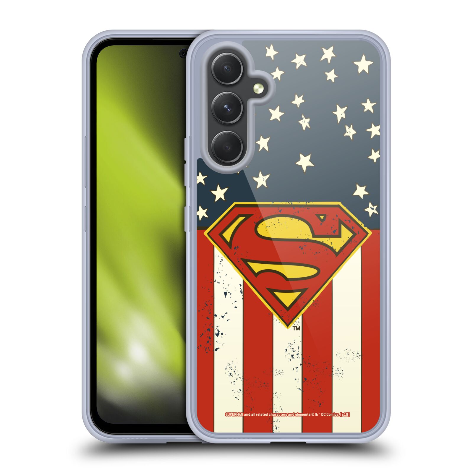 Silikonové pouzdro na mobil Samsung Galaxy A54 5G - Superman DC Comics Logos U.S. Flag (Silikonový kryt, obal, pouzdro na mobilní telefon Samsung Galaxy A54 5G s licencovaným motivem Superman DC Comics Logos U.S. Flag)