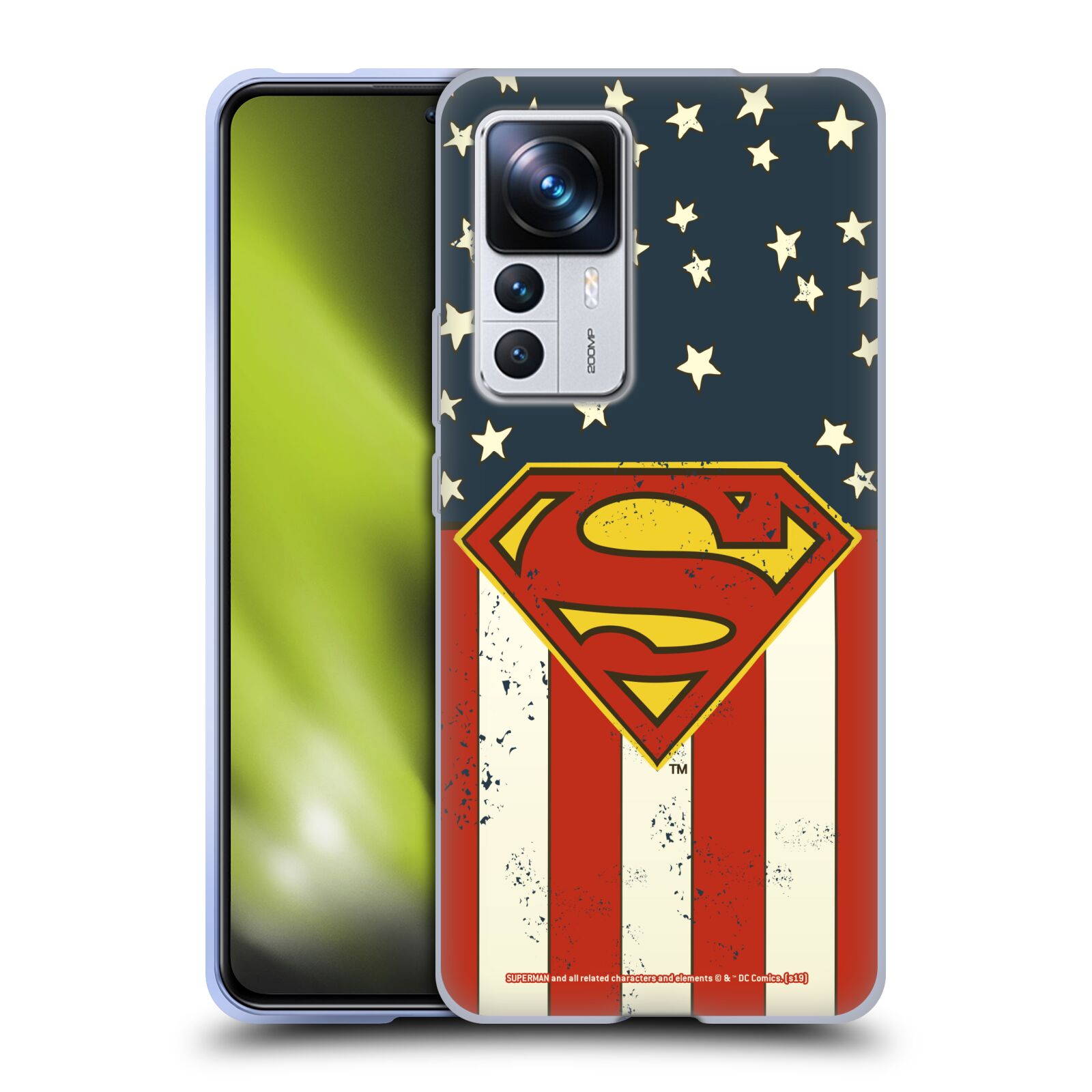 Silikonové pouzdro na mobil Xiaomi 12T / 12T Pro - Superman DC Comics Logos U.S. Flag (Silikonový kryt, obal, pouzdro na mobilní telefon Xiaomi 12T / 12T Pro s licencovaným motivem Superman DC Comics Logos U.S. Flag)