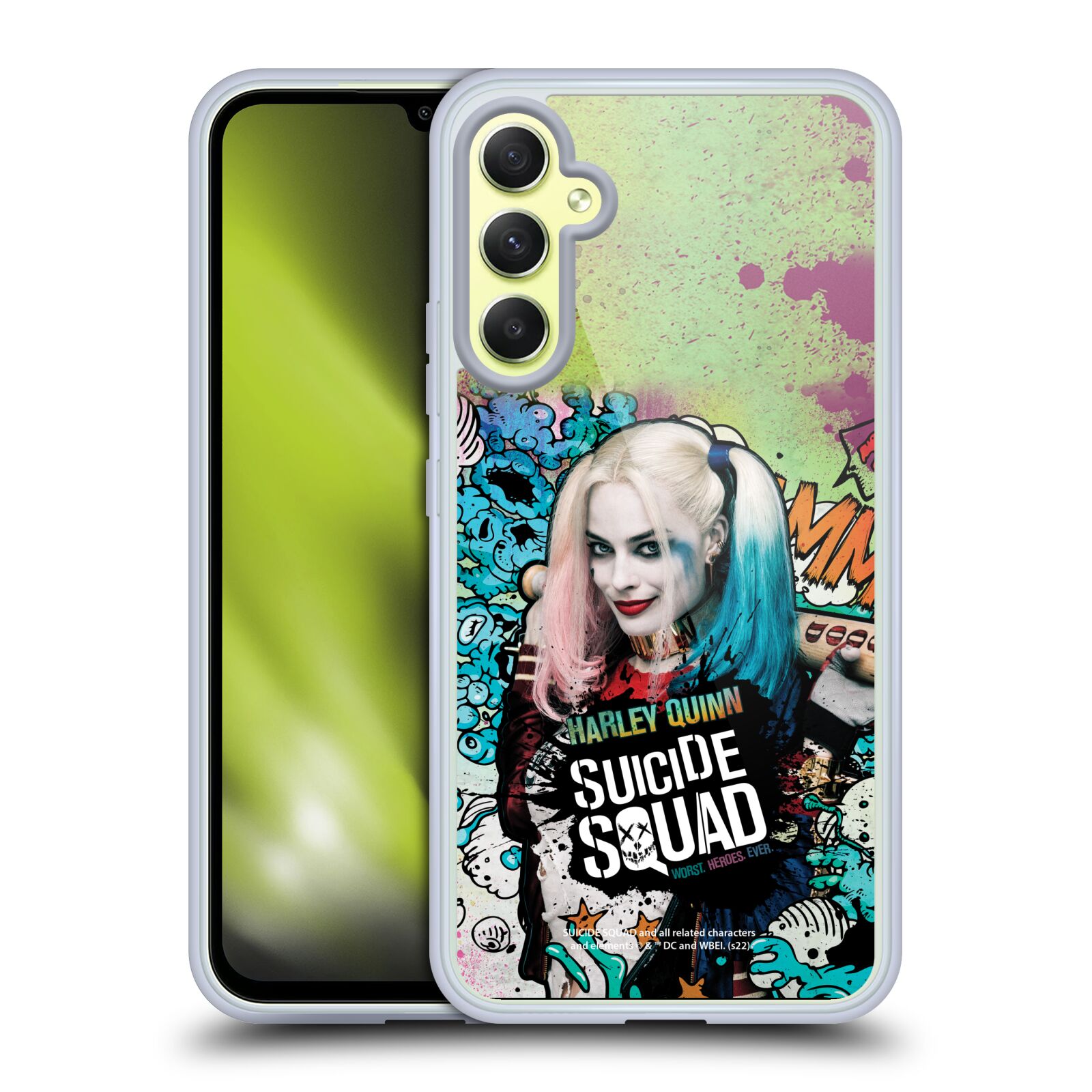 Silikonové pouzdro na mobil Samsung Galaxy A34 5G - Suicide Squad - Harley Quinn (Silikonový kryt, obal, pouzdro na mobilní telefon Samsung Galaxy A34 5G s licencovaným motivem Suicide Squad - Harley Quinn)