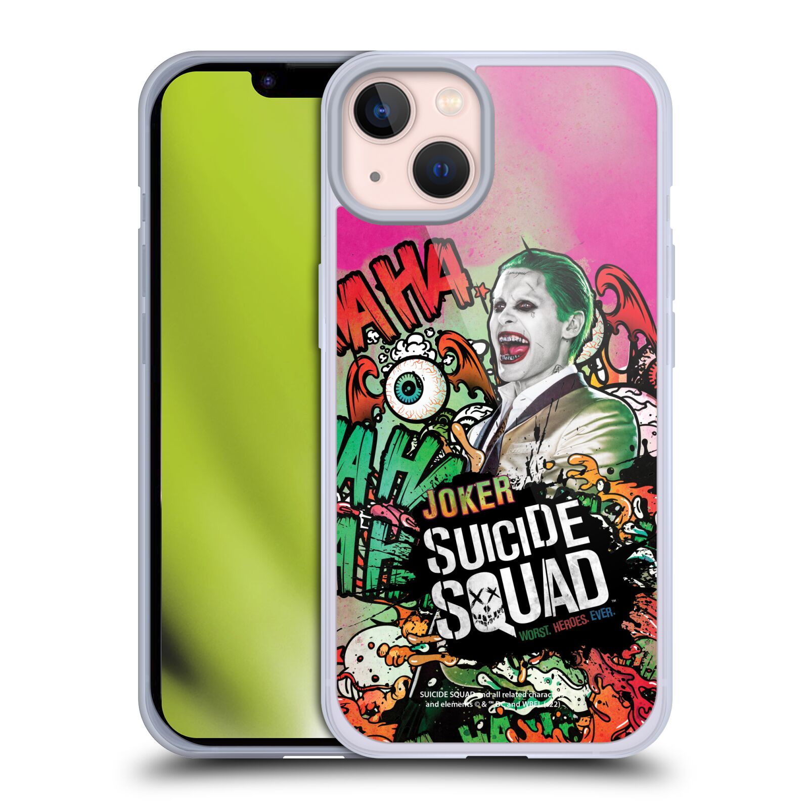 Silikonové pouzdro na mobil Apple iPhone 13 - Suicide Squad - Joker (Silikonový kryt, obal, pouzdro na mobilní telefon Apple iPhone 13 s licencovaným motivem Suicide Squad - Joker)