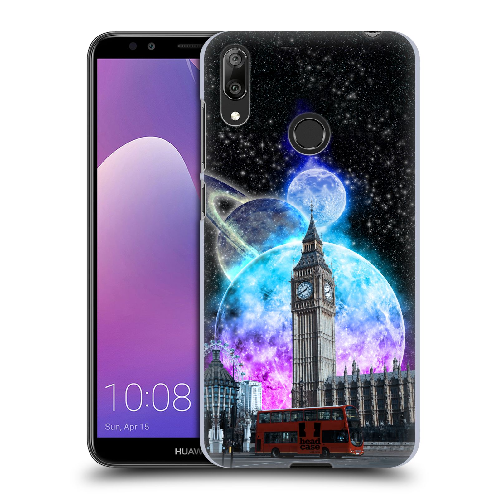 Plastové pouzdro na mobil Huawei Y7 (2019) - Head Case - Měsíční Londýn (Plastový kryt, pouzdro, obal na mobilní telefon Huawei Y7 2019 s motivem Měsíční Londýn)