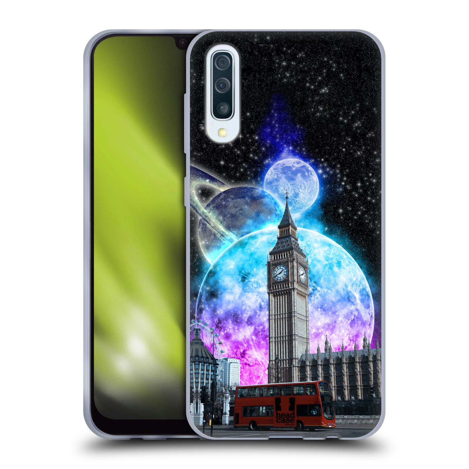 Silikonové pouzdro na mobil Samsung Galaxy A50 / A30s - Head Case - Měsíční Londýn (Silikonový kryt, obal, pouzdro na mobilní telefon Samsung Galaxy A50 / A30s z roku 2019 s motivem Měsíční Londýn)