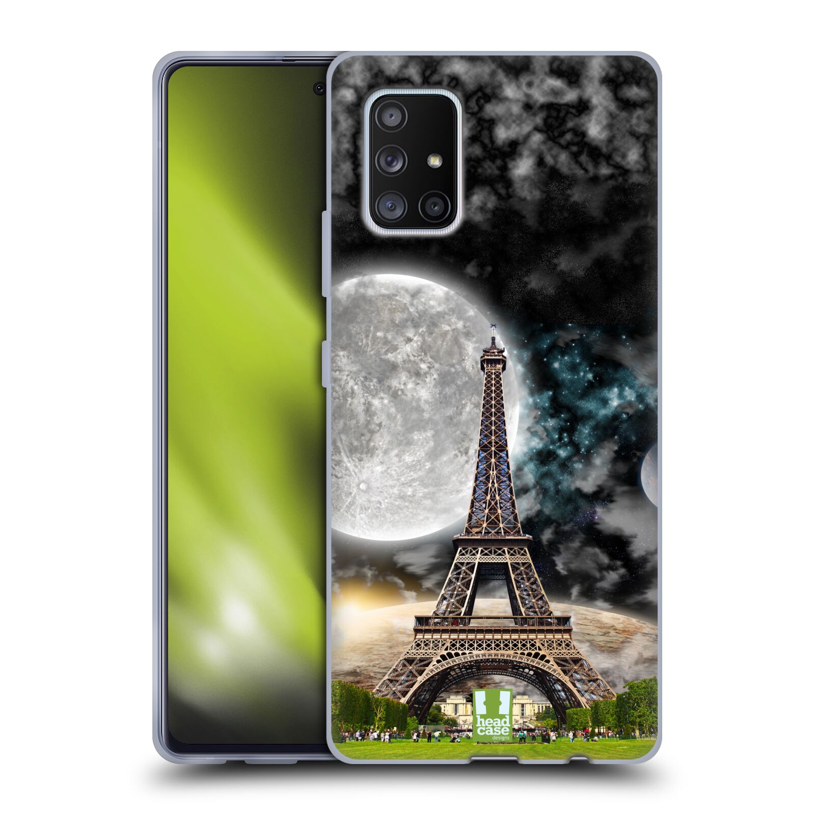 Silikonové pouzdro na mobil Samsung Galaxy A51 5G - Head Case - Měsíční aifelovka - trošku škrábllý potisk