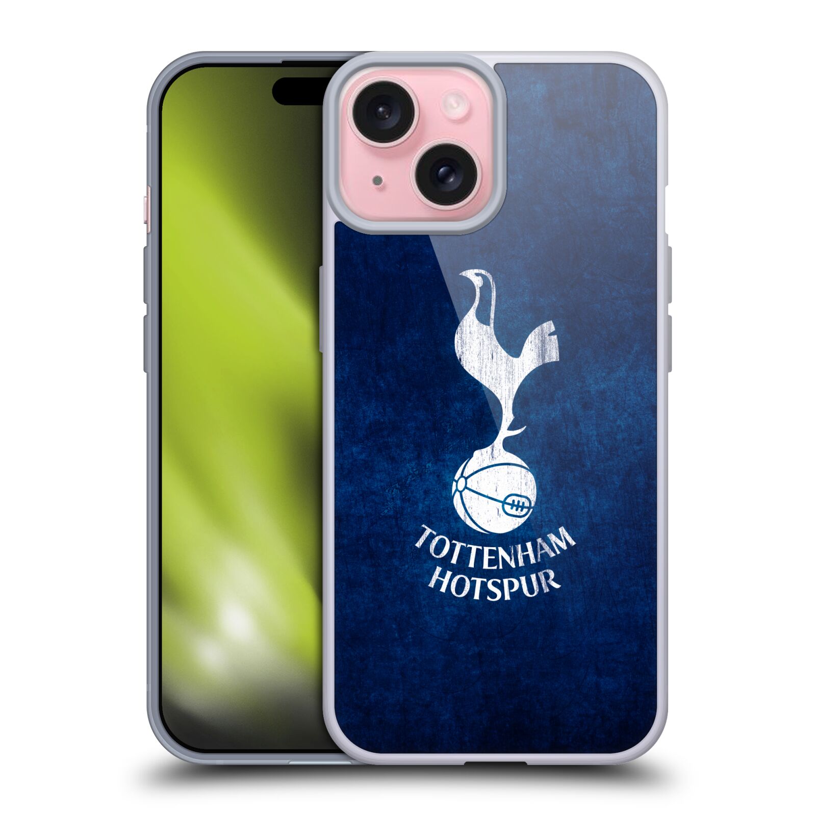 Silikonové lesklé pouzdro na mobil Apple iPhone 15 - Tottenham Hotspur F.C. (Silikonový lesklý kryt, obal, pouzdro na mobilní telefon Apple iPhone 15 s licencovaným motivem Tottenham Hotspur F.C.)