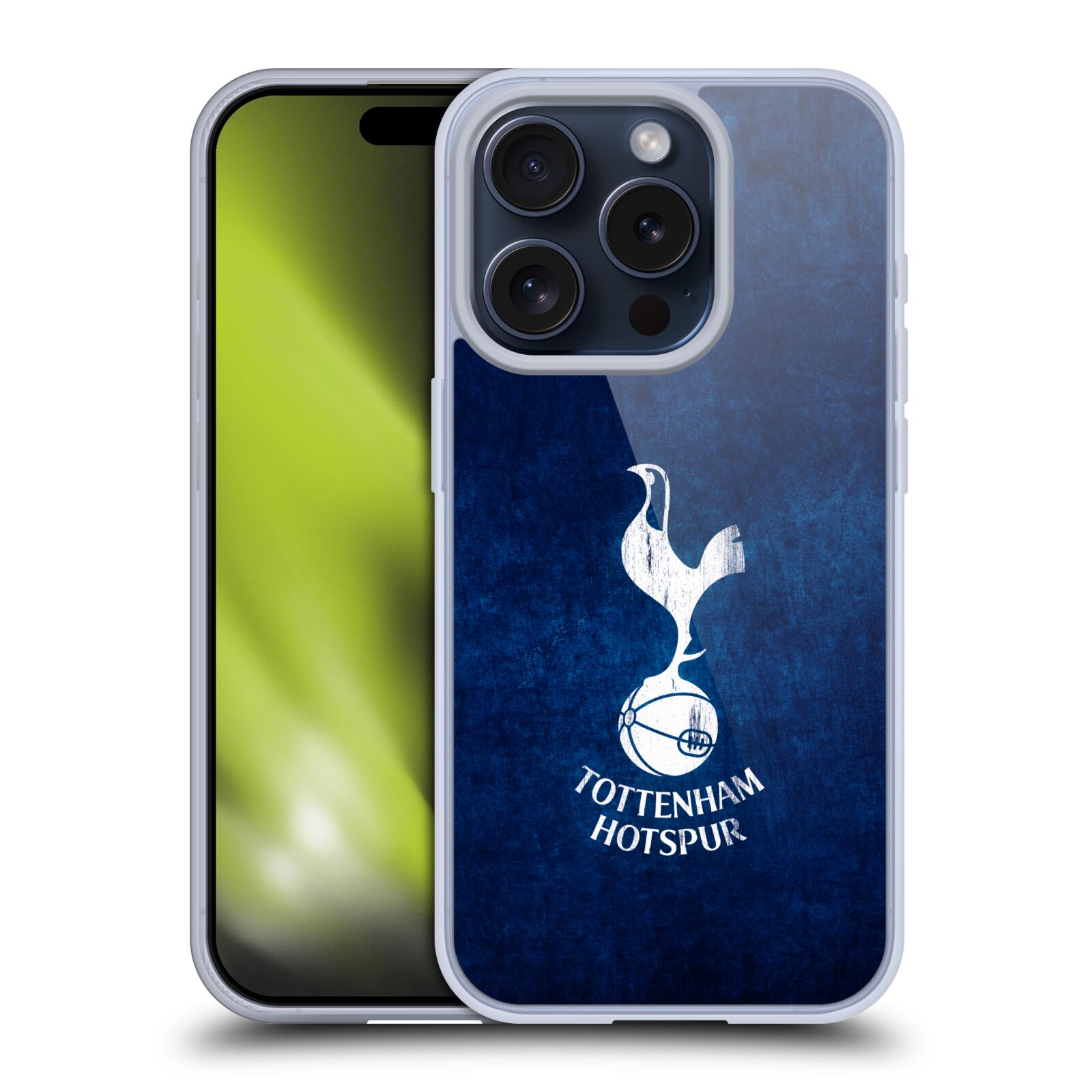 Silikonové lesklé pouzdro na mobil Apple iPhone 15 Pro - Tottenham Hotspur F.C. (Silikonový lesklý kryt, obal, pouzdro na mobilní telefon Apple iPhone 15 Pro s licencovaným motivem Tottenham Hotspur F.C.)