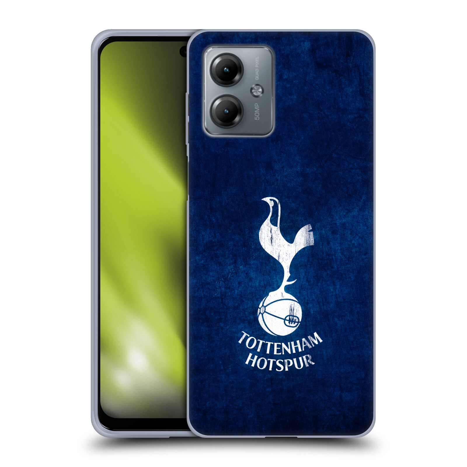Silikonové pouzdro na mobil Motorola Moto G14 - Tottenham Hotspur F.C. (Silikonový kryt, obal, pouzdro na mobilní telefon Motorola Moto G14 s licencovaným motivem Tottenham Hotspur F.C.)