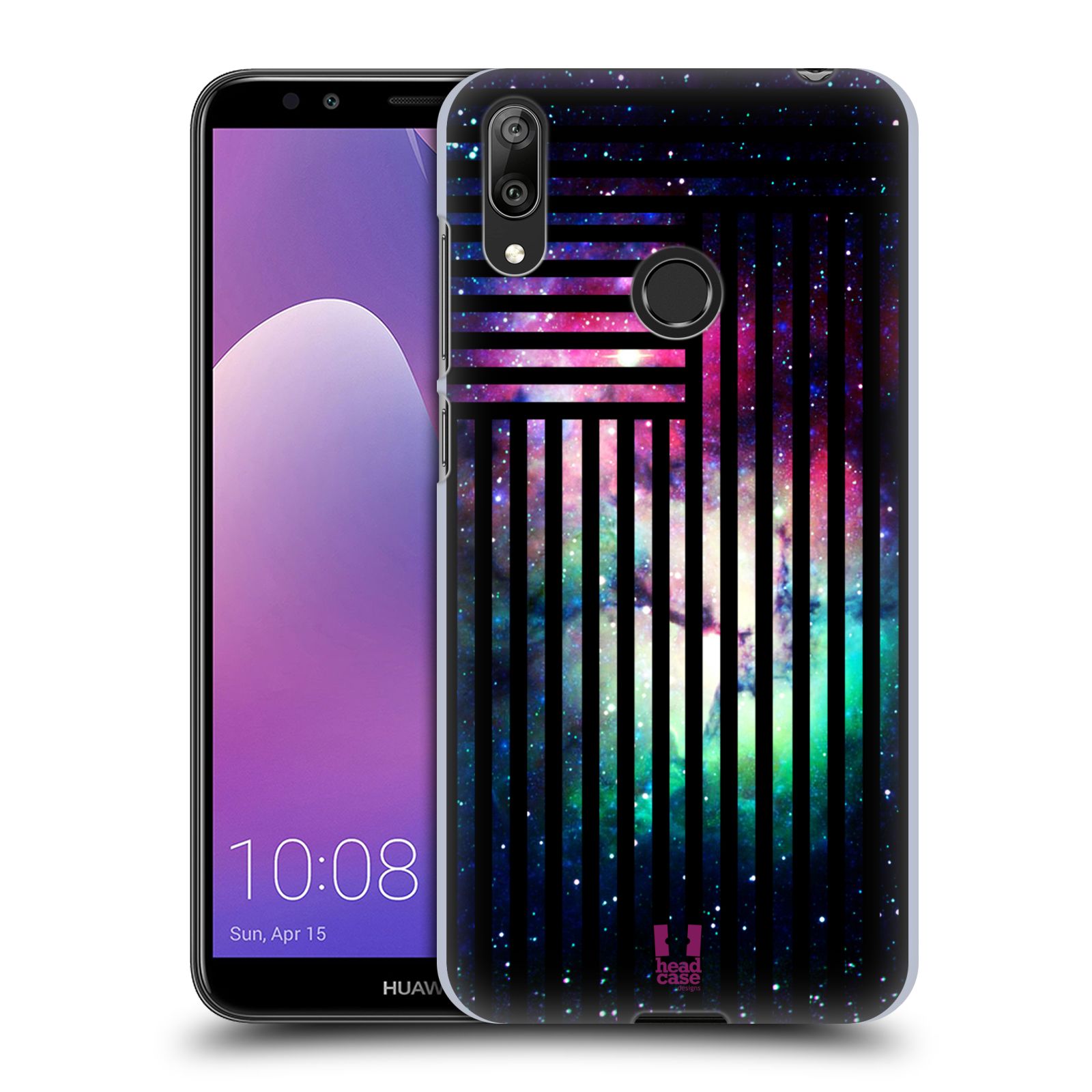 Plastové pouzdro na mobil Huawei Y7 (2019) - Head Case - MIX NEBULA STRIPES (Plastový kryt, pouzdro, obal na mobilní telefon Huawei Y7 2019 s motivem MIX NEBULA STRIPES)