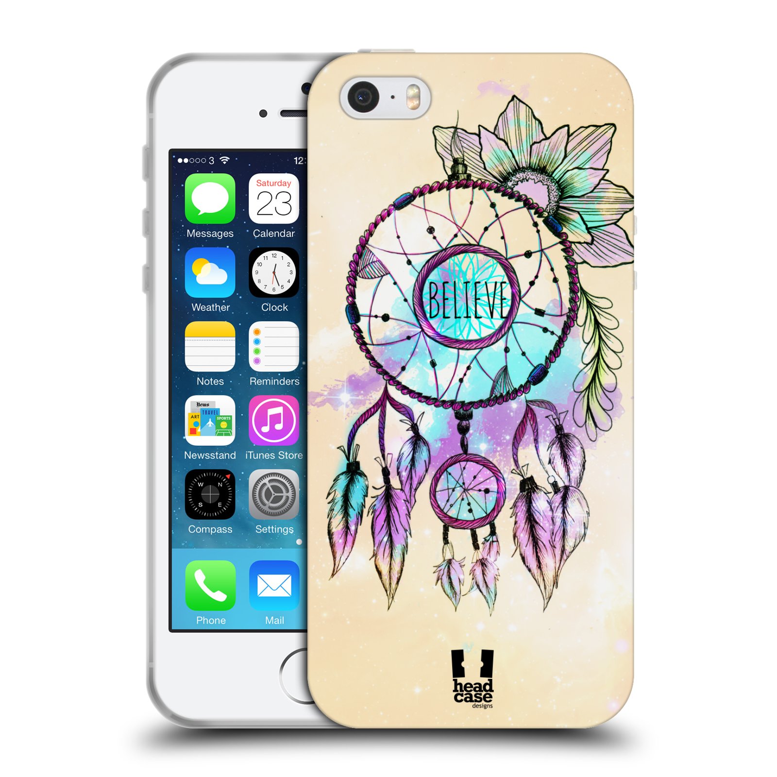 Silikonové pouzdro na mobil Apple iPhone 5, 5S, SE - Head Case - MIX BELIEVE (Silikonový kryt, obal, pouzdro na mobilní telefon Apple iPhone SE, 5S a 5 s motivem MIX BELIEVE)