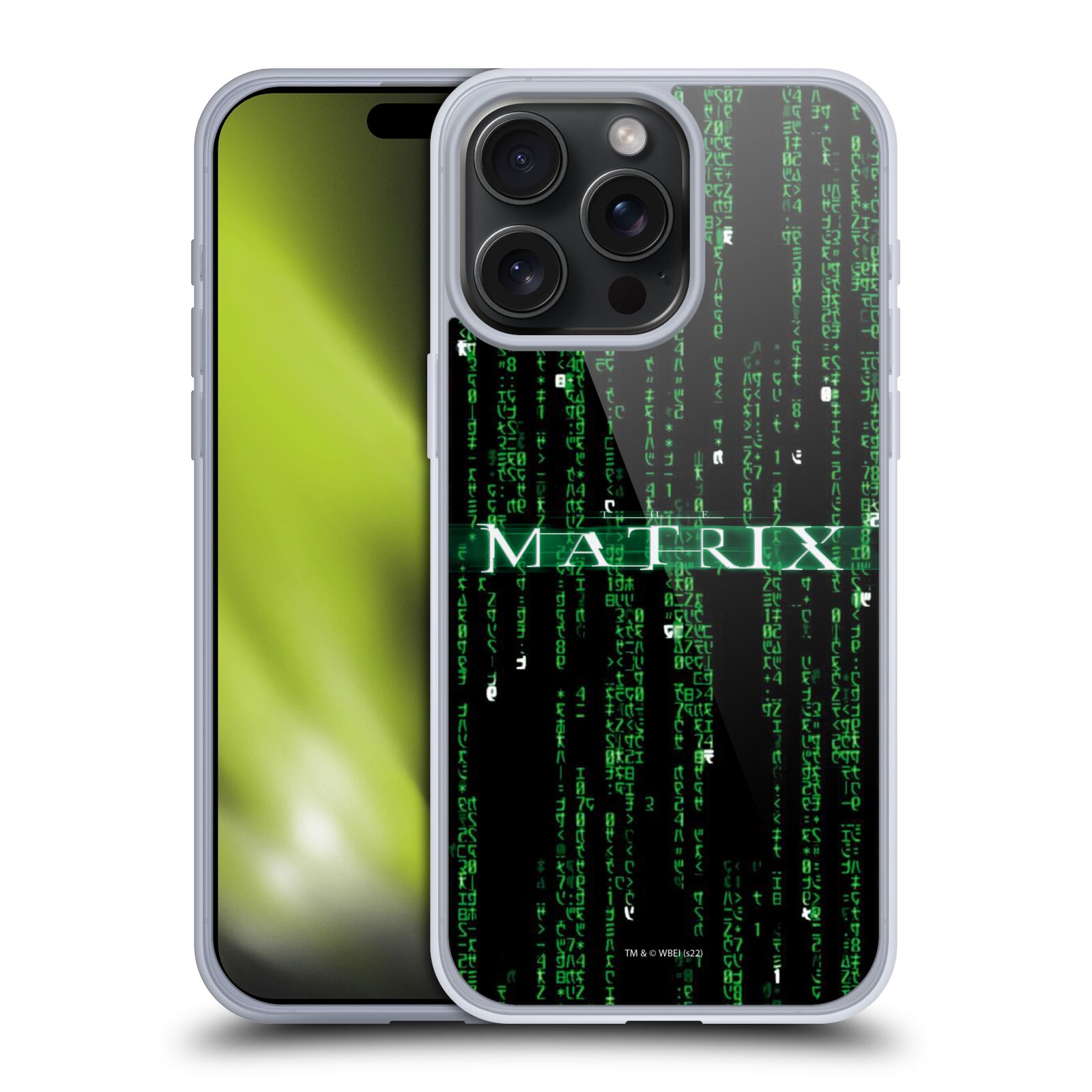 Silikonové lesklé pouzdro na mobil Apple iPhone 15 Pro Max - The Matrix Key Art Codes (Silikonový lesklý kryt, obal, pouzdro na mobilní telefon Apple iPhone 15 Pro Max s licencovaným motivem The Matrix Key Art Codes)