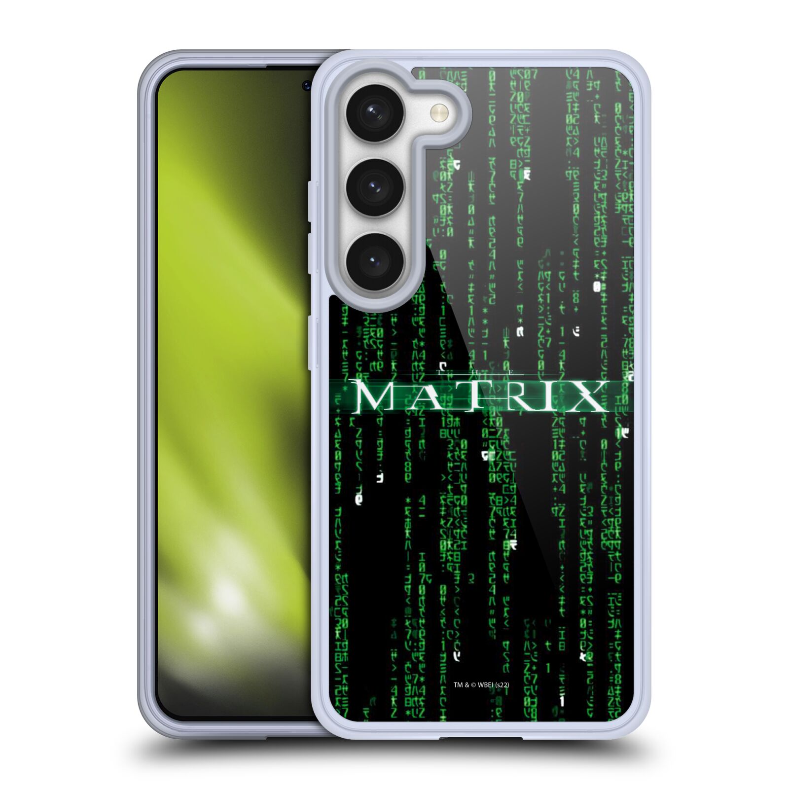 Silikonové pouzdro na mobil Samsung Galaxy S23 - The Matrix Key Art Codes (Silikonový kryt, obal, pouzdro na mobilní telefon Samsung Galaxy S23 s licencovaným motivem The Matrix Key Art Codes)