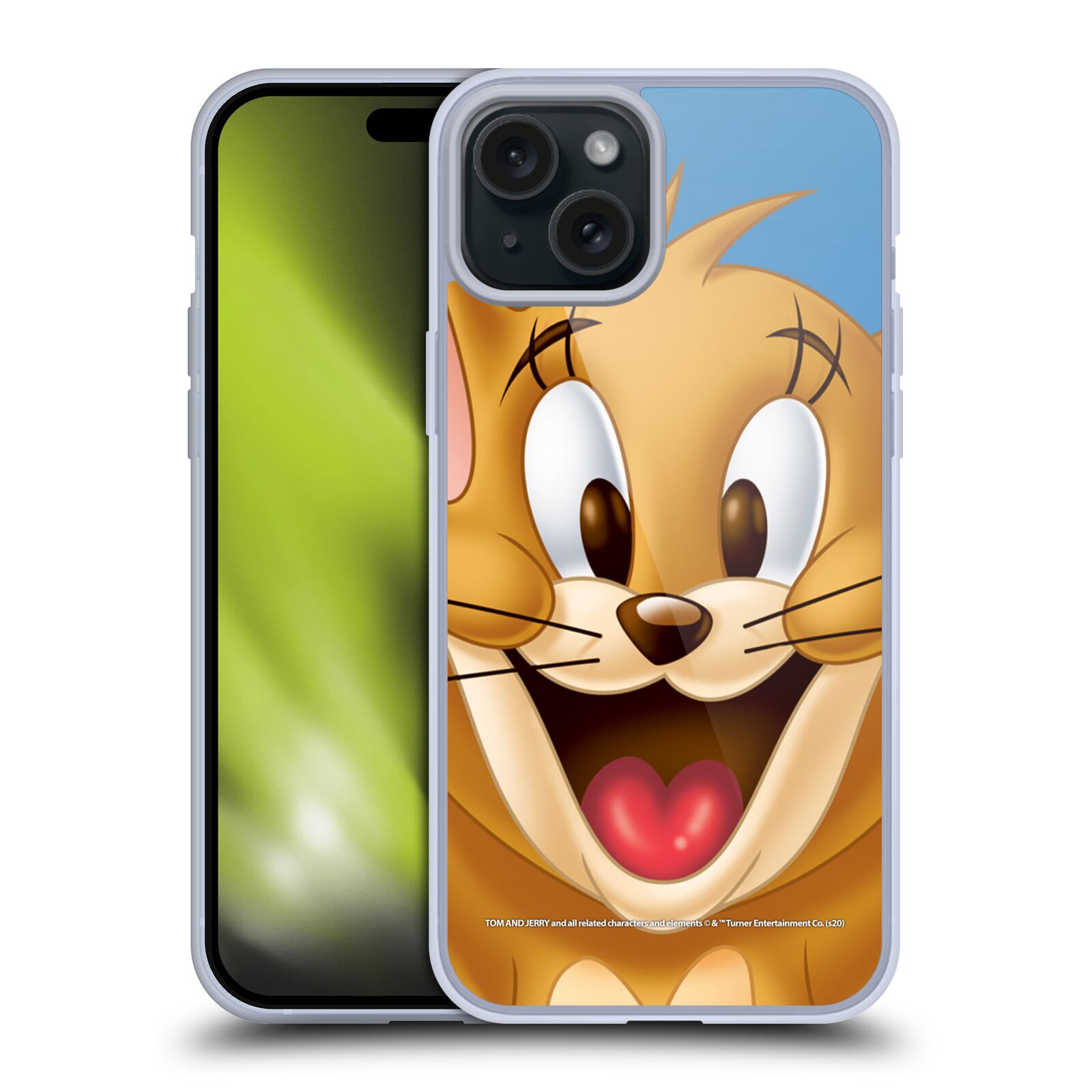 Silikonové lesklé pouzdro na mobil Apple iPhone 15 Plus - Tom and Jerry - Jerry (Silikonový lesklý kryt, obal, pouzdro na mobilní telefon Apple iPhone 15 Plus s licencovaným motivem Tom and Jerry - Jerry)