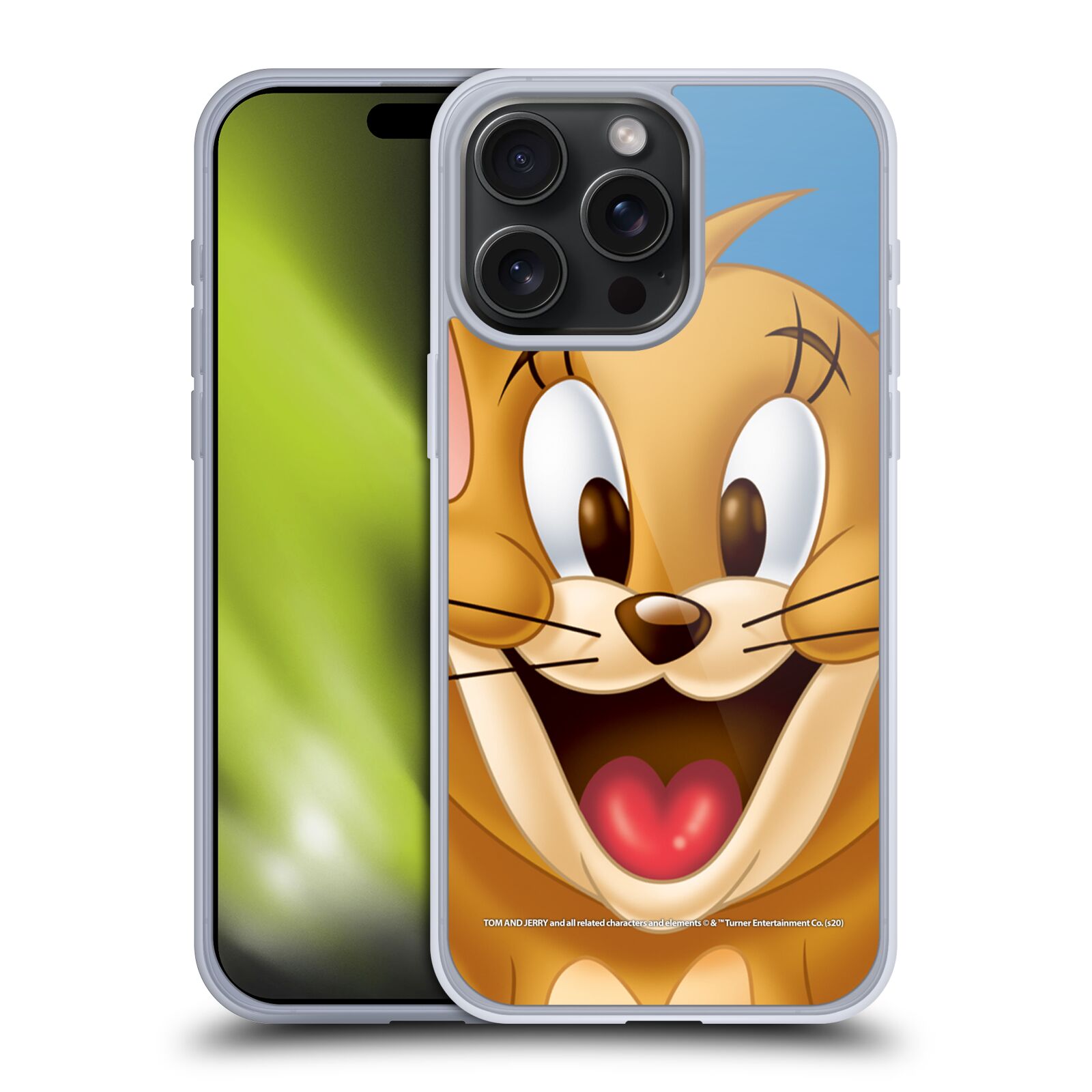 Silikonové lesklé pouzdro na mobil Apple iPhone 15 Pro Max - Tom and Jerry - Jerry (Silikonový lesklý kryt, obal, pouzdro na mobilní telefon Apple iPhone 15 Pro Max s licencovaným motivem Tom and Jerry - Jerry)