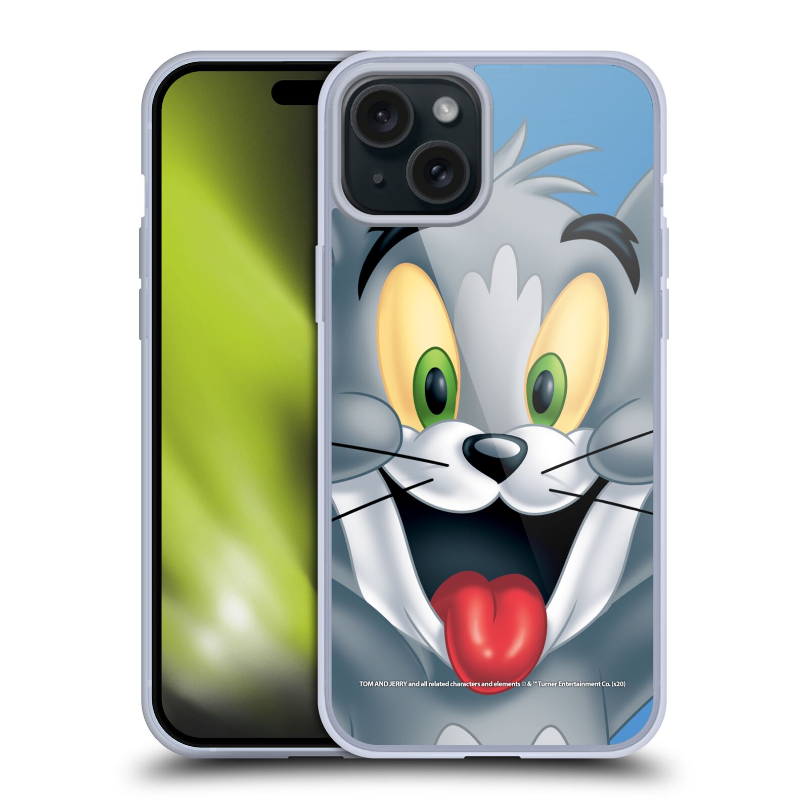 Silikonové lesklé pouzdro na mobil Apple iPhone 15 Plus - Tom and Jerry - Tom (Silikonový lesklý kryt, obal, pouzdro na mobilní telefon Apple iPhone 15 Plus s licencovaným motivem Tom and Jerry - Tom)