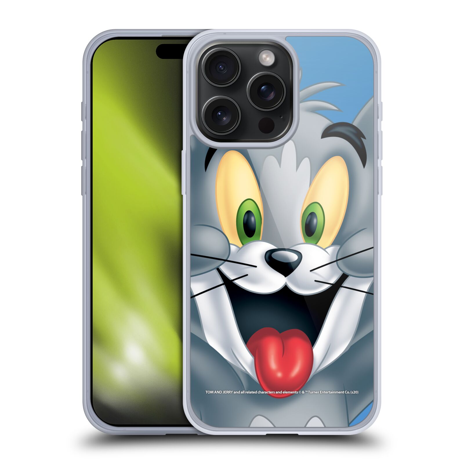 Silikonové lesklé pouzdro na mobil Apple iPhone 15 Pro Max - Tom and Jerry - Tom (Silikonový lesklý kryt, obal, pouzdro na mobilní telefon Apple iPhone 15 Pro Max s licencovaným motivem Tom and Jerry - Tom)