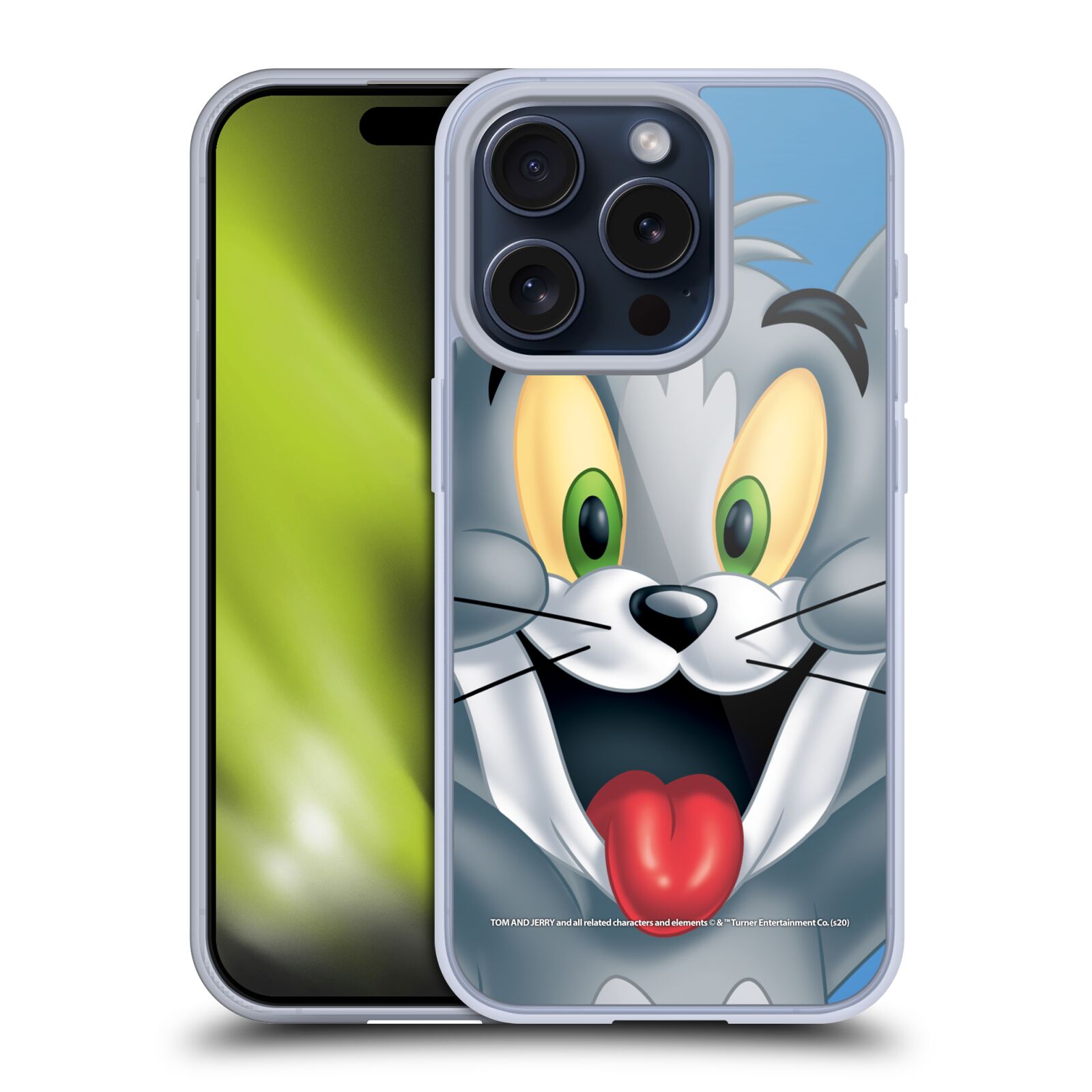 Silikonové lesklé pouzdro na mobil Apple iPhone 15 Pro - Tom and Jerry - Tom (Silikonový lesklý kryt, obal, pouzdro na mobilní telefon Apple iPhone 15 Pro s licencovaným motivem Tom and Jerry - Tom)